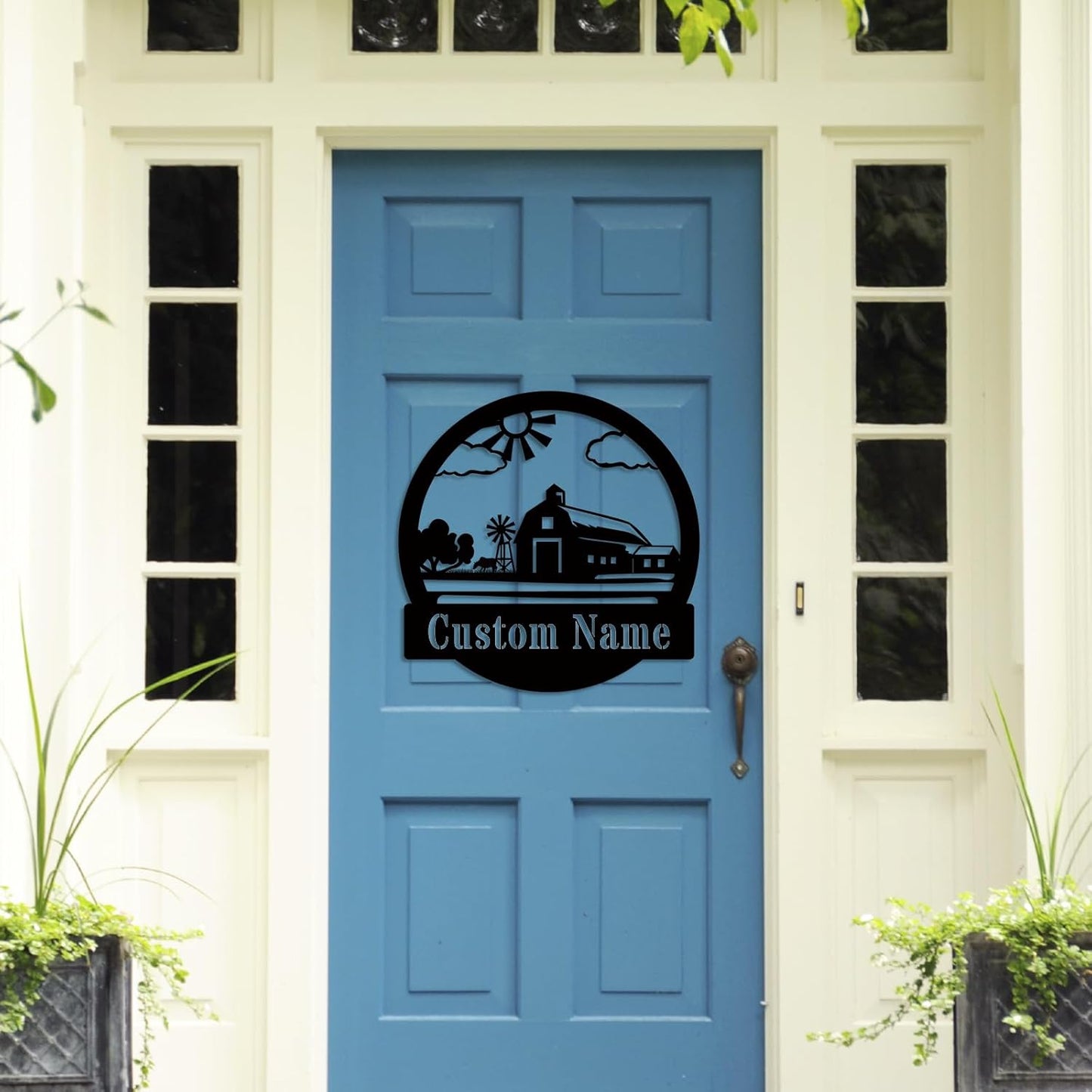 Custom Butterfly Metal Sign for Cabin or Porch, Personalized Family Name Wall Decor Gift