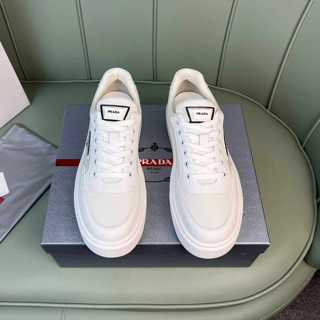 New breathable leather and canvas sneakers 1824041902