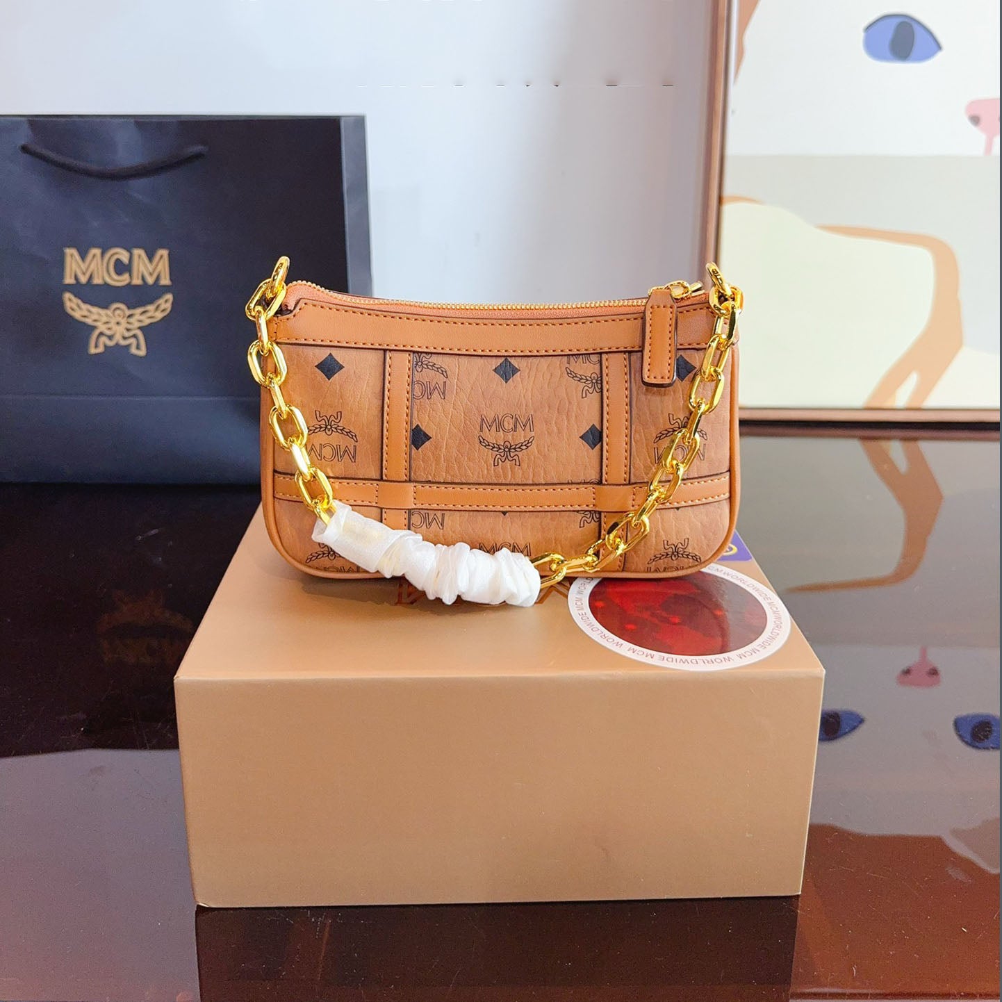 MCM Delmy Visetos Underarm Bag XC24092421