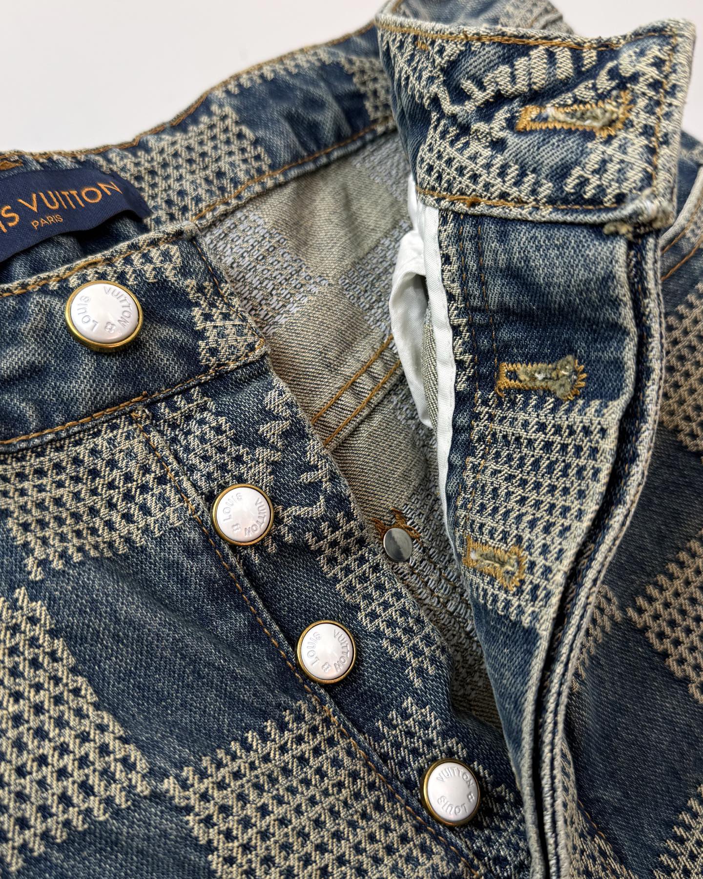 LV Plaid jeans 1825022820