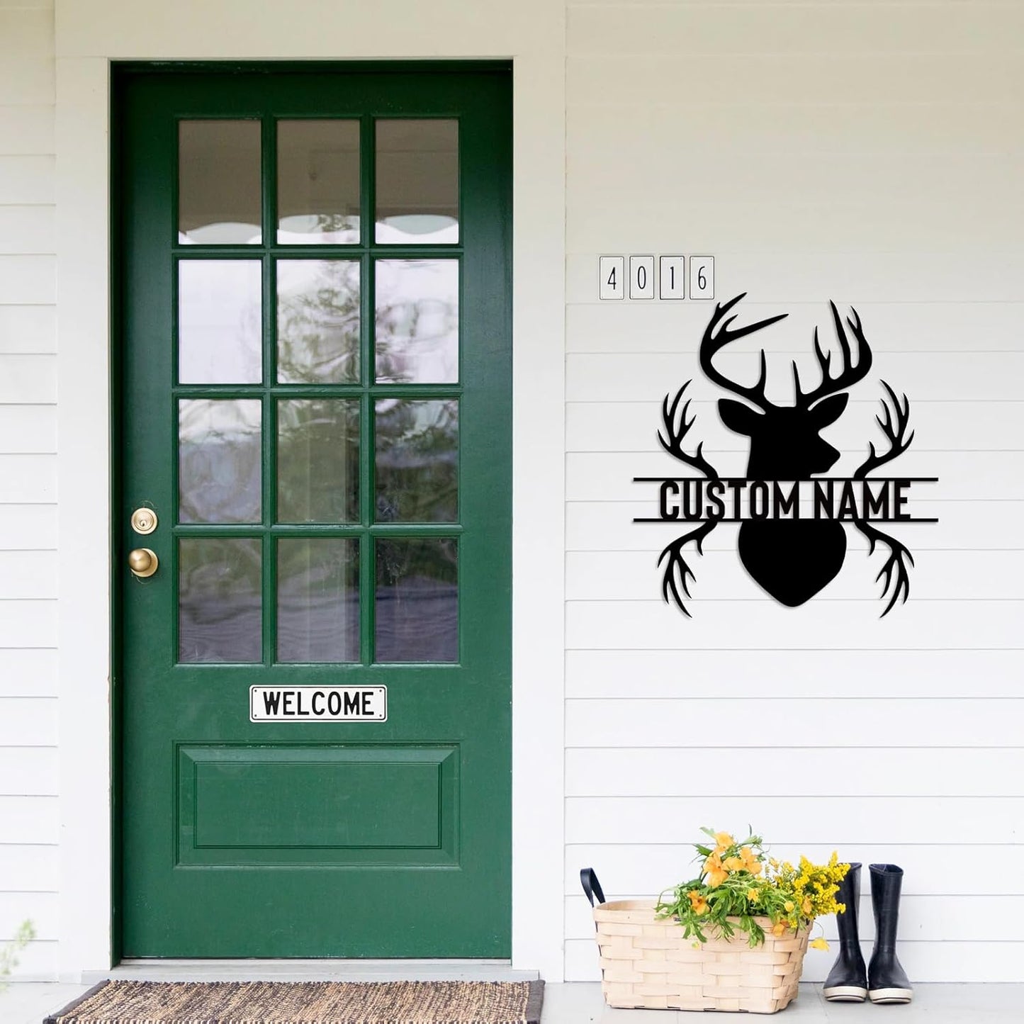 Custom Butterfly Metal Sign for Cabin or Porch, Personalized Family Name Wall Decor Gift
