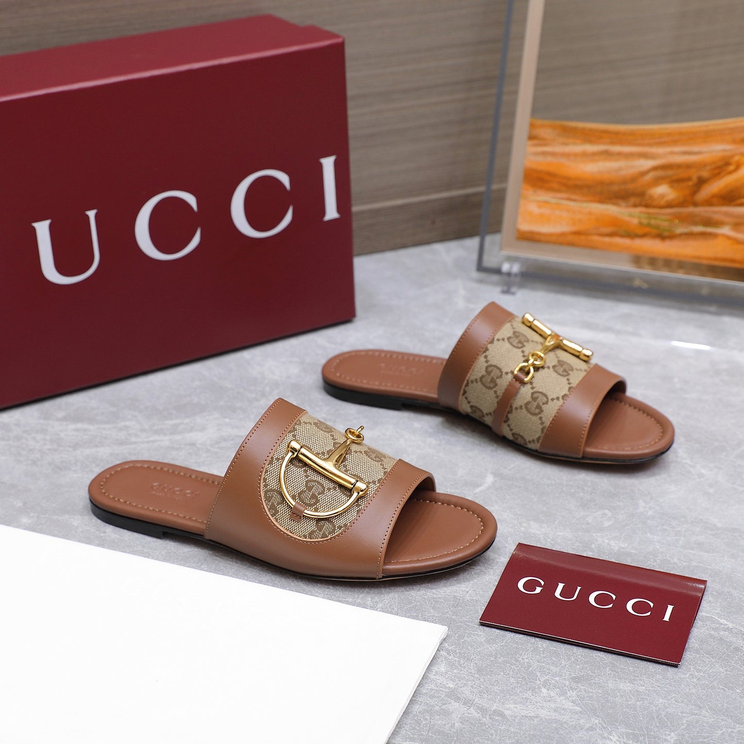 GG 25ss D-shaped chain buckle slippers 1825042512