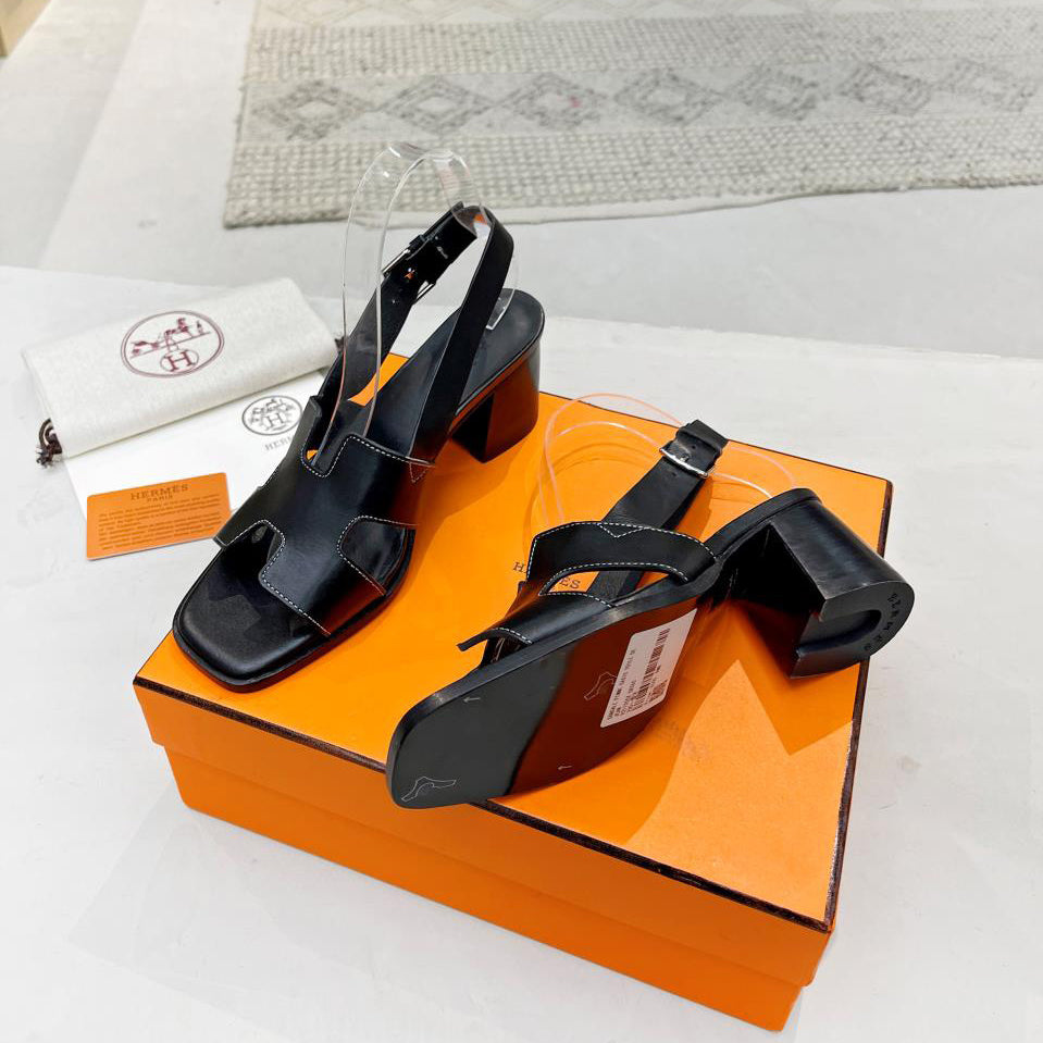 Fashionable square toe high heel sandals 1824040705