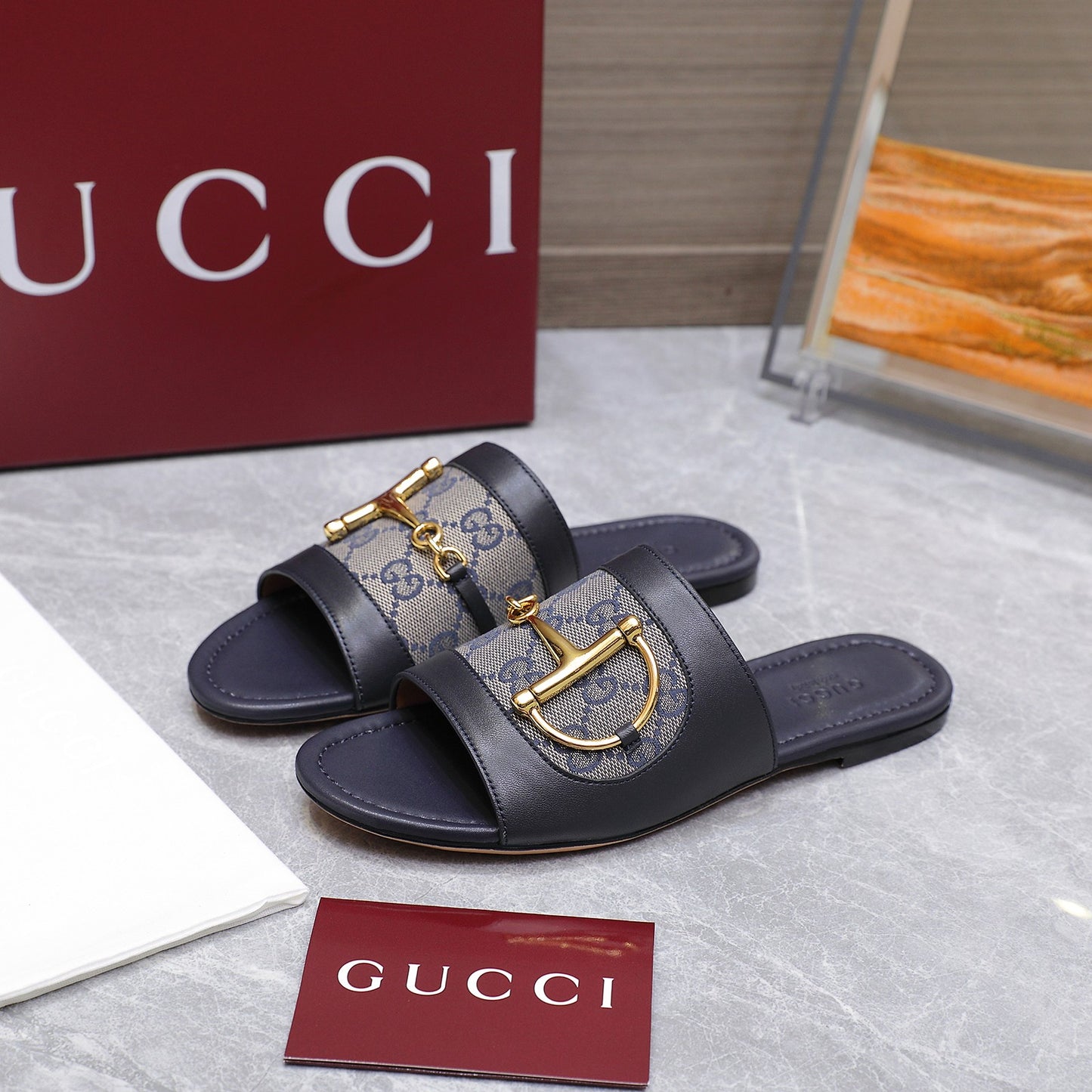 GG 25ss D-shaped chain buckle slippers 1825042512