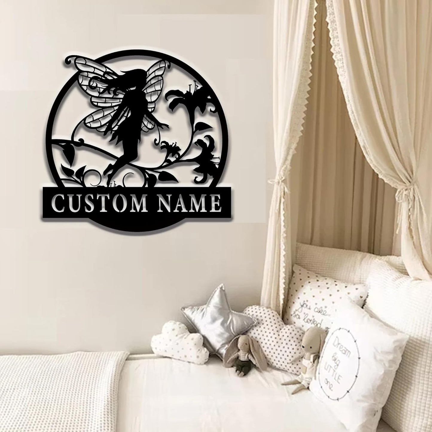 Custom Fairy Garden Decor - Personalized Metal Sign for Flower Beds & Outdoor Magic