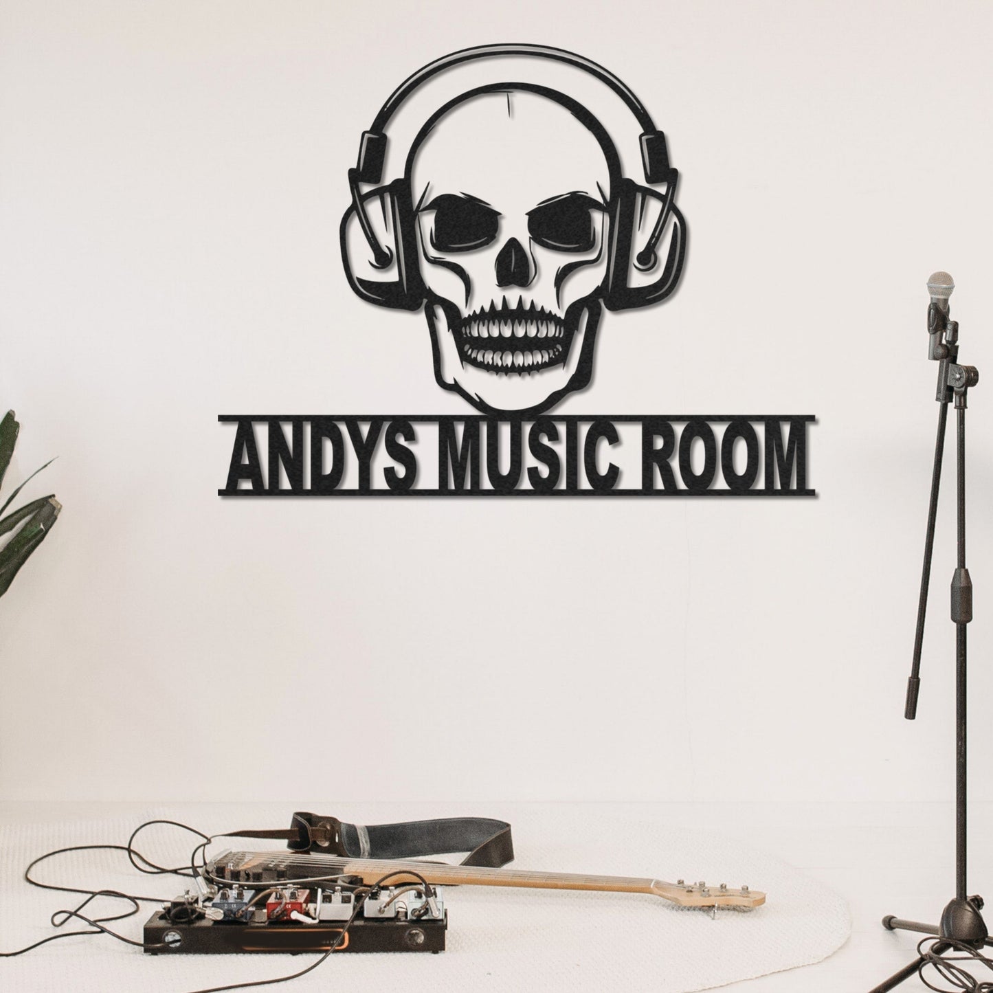 Customized Metal Sign, Personalized Musical Theme Metal Sign, Guitar Wall Art, Music Room Accessories, Custom Guitar Wall Decor for Bedroom Studio Mancave, Music Teacher Gifts