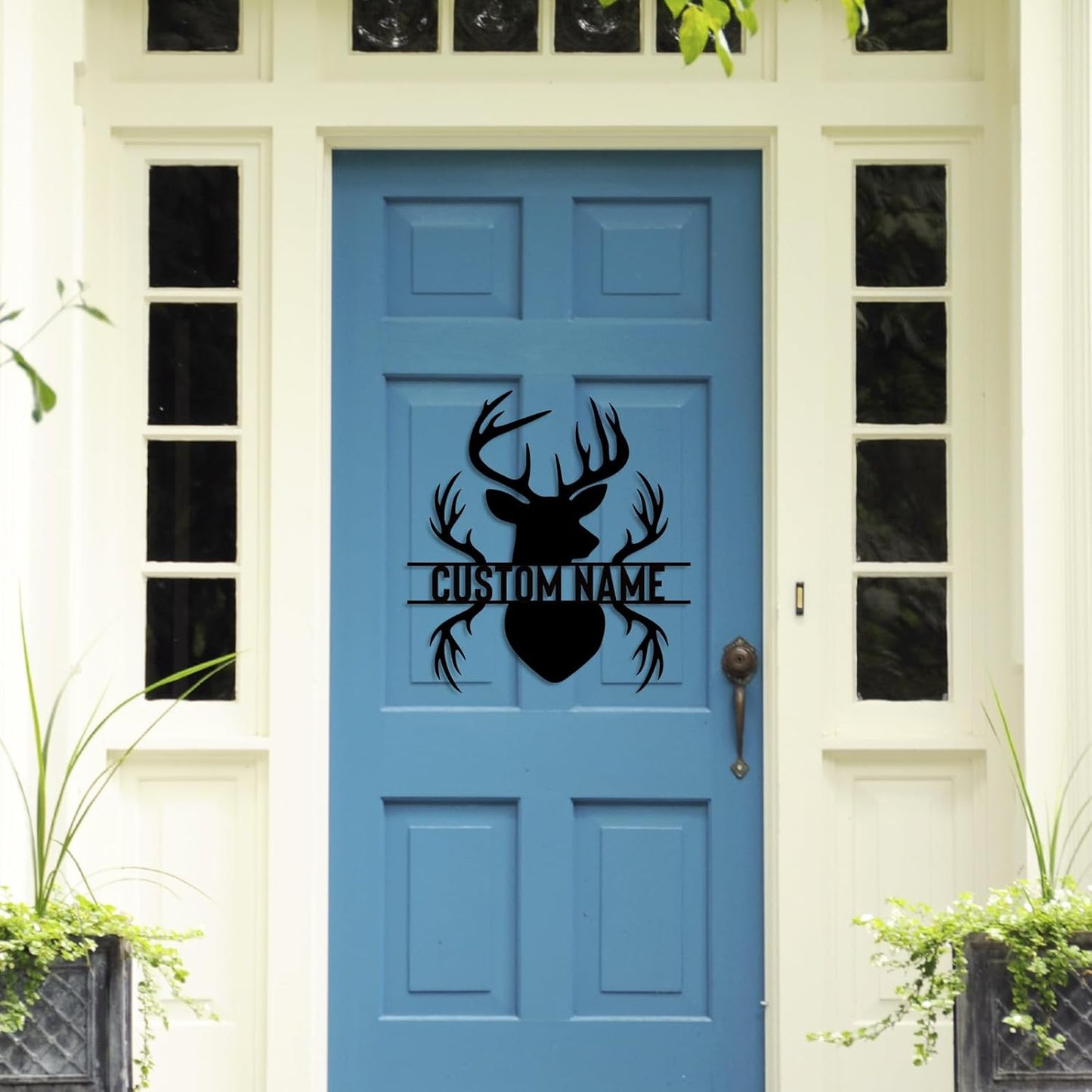 Custom Butterfly Metal Sign for Cabin or Porch, Personalized Family Name Wall Decor Gift