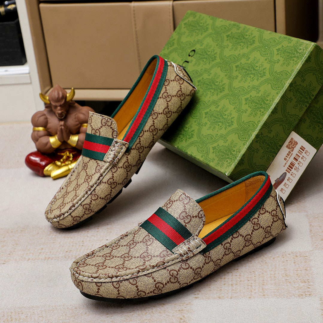 Trendy classic printed men's casual loafers 1024040112