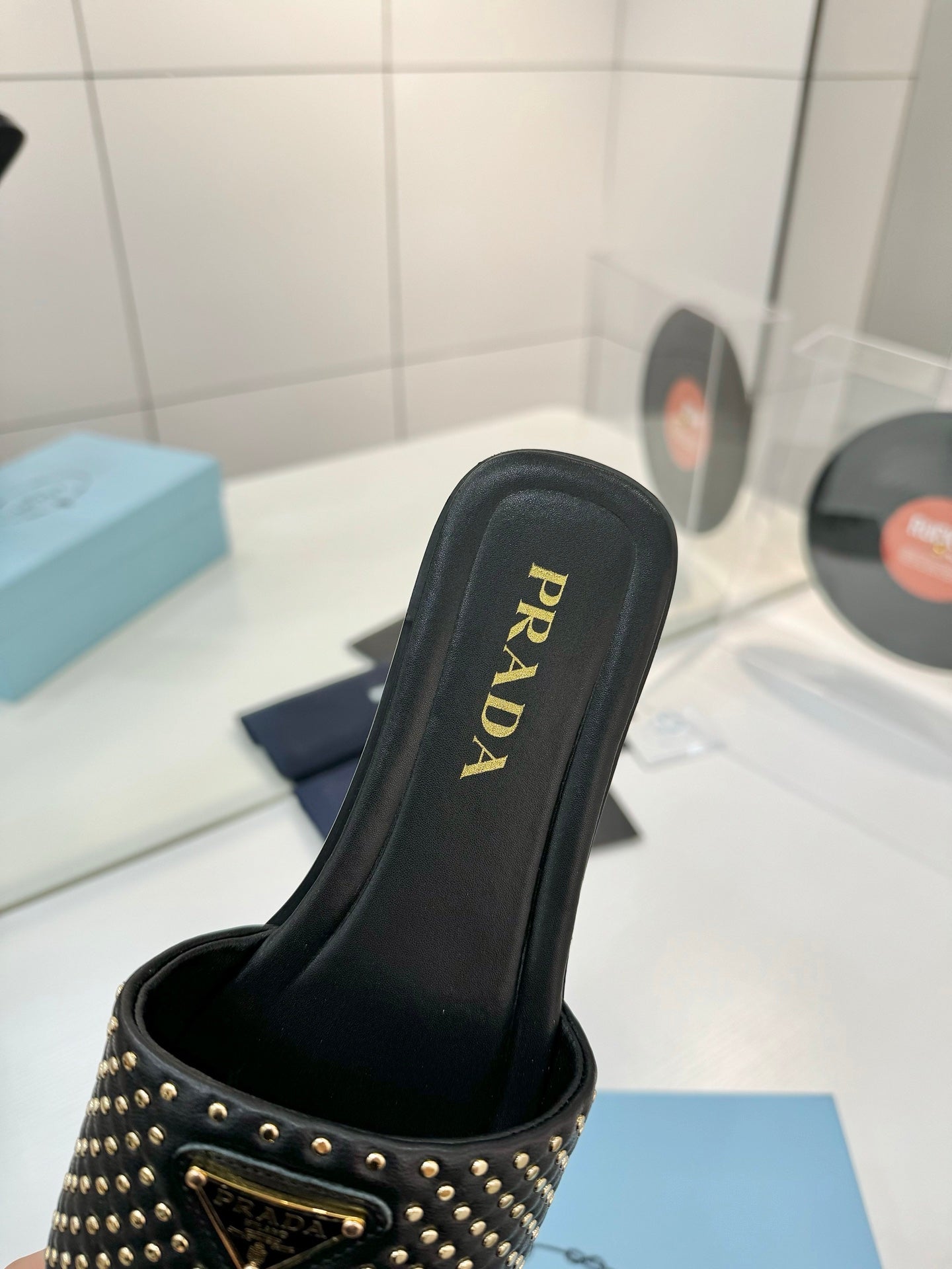 PR Nappa leather slides 1825032002