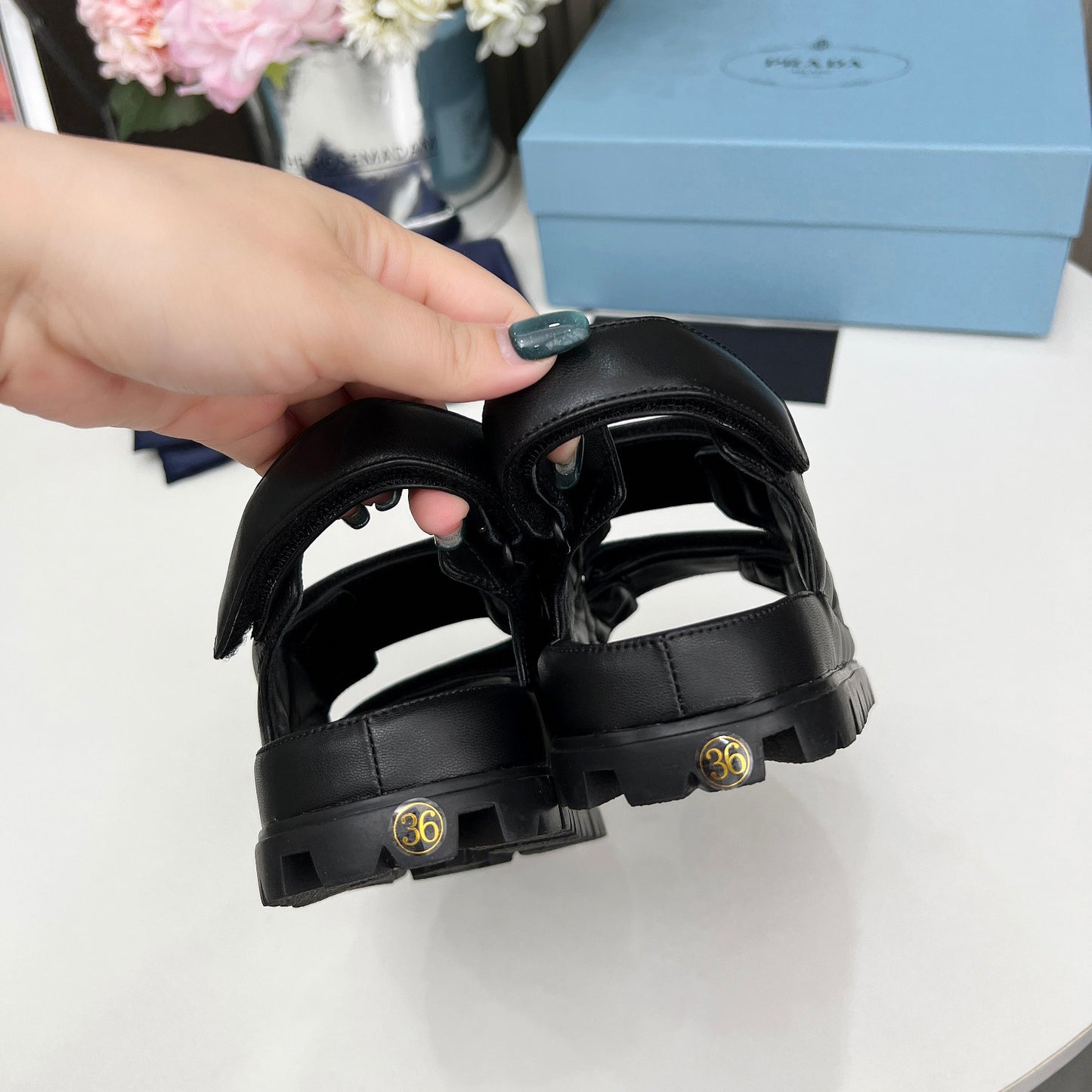 Spring And Summer New Women's Shoes Leather Soft Bottom Muffin Sandals Velcro 1024030828