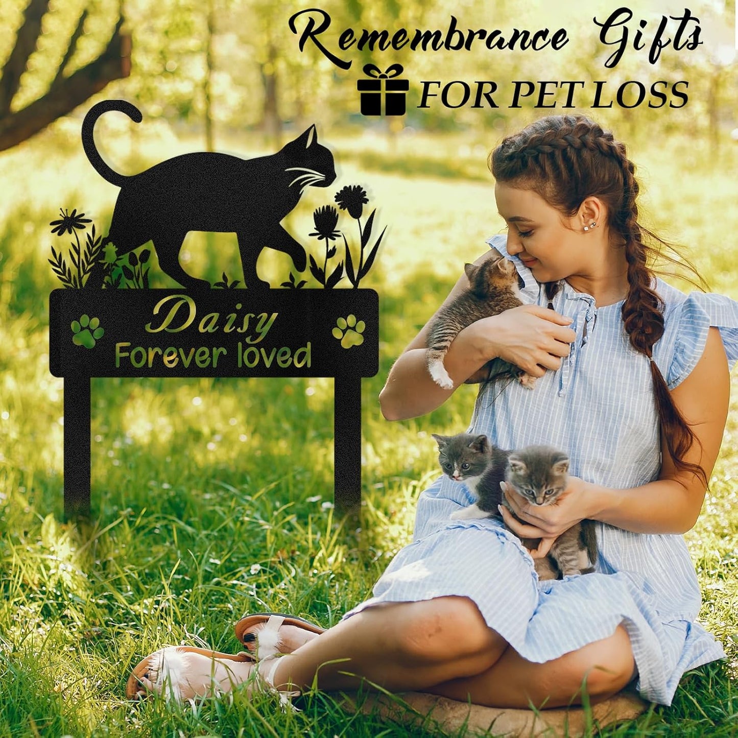 Personalized Iron Cat Memorial - Custom Pet Plaque for Cherished Memories