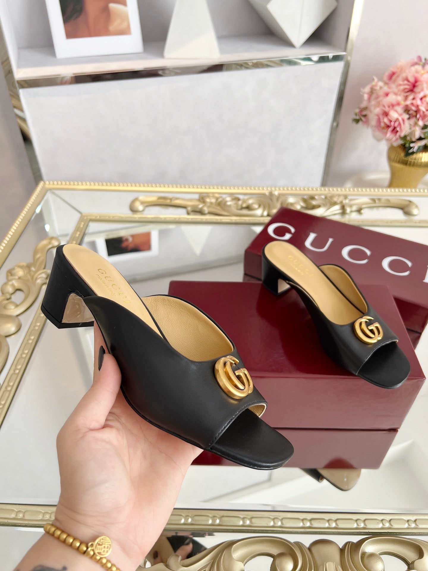 GG Chunky heel slippers 1825061302