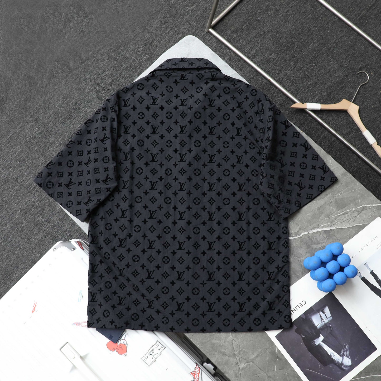 LV Jacquard Logo Casual T-shirt, Elastic Shorts 1825061817
