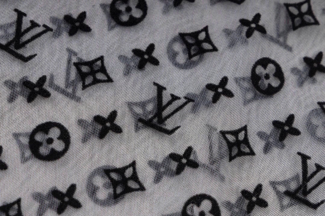 New Short Sleeve Tshirt Overlapping Black and White Mesh 1025051617