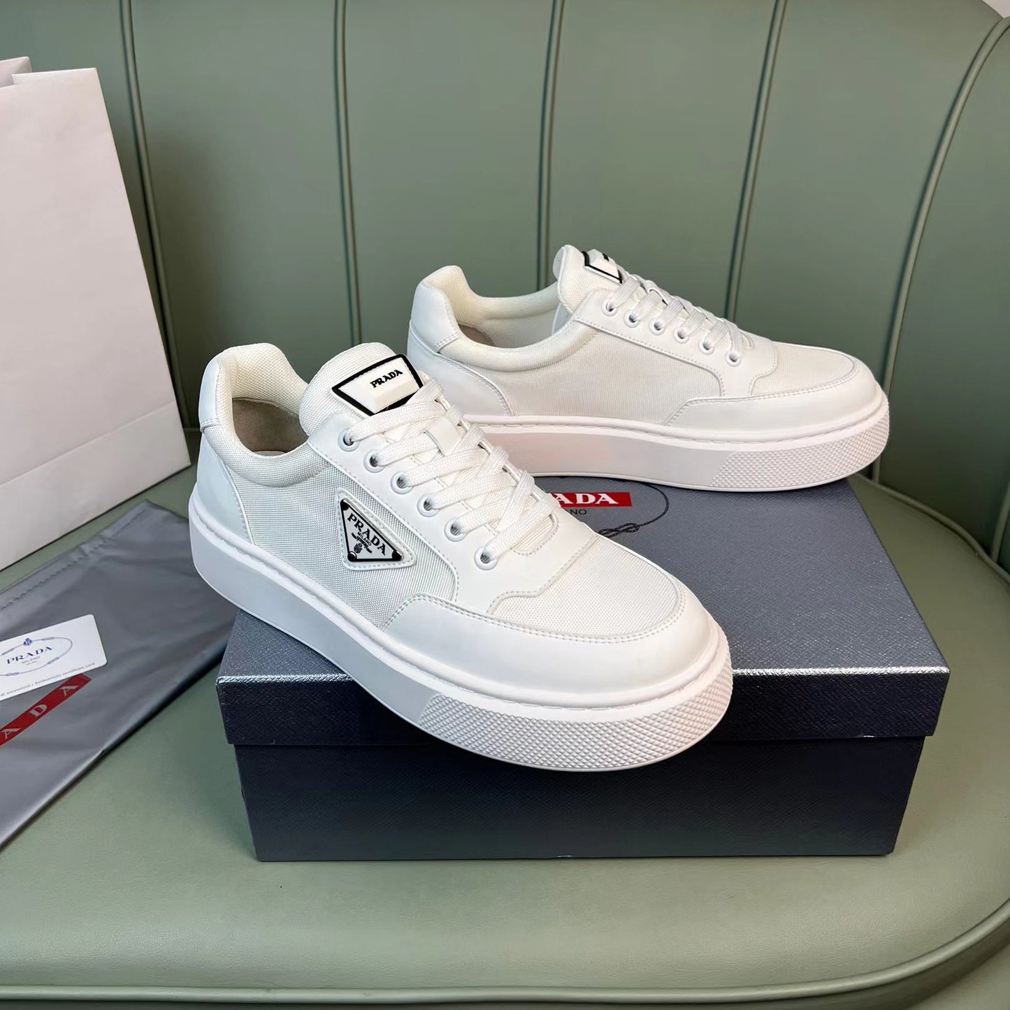 New breathable leather and canvas sneakers 1824041902