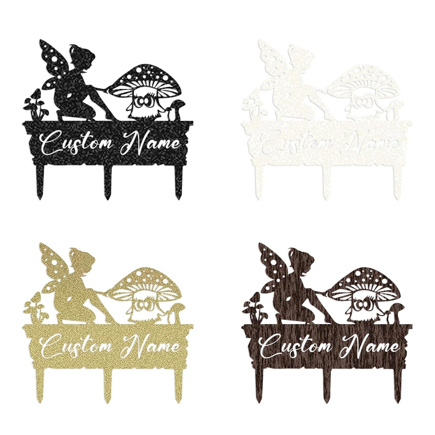 Custom Metal Fairy Stake - Personalized Garden Decor for Outdoor Fantasy Spaces