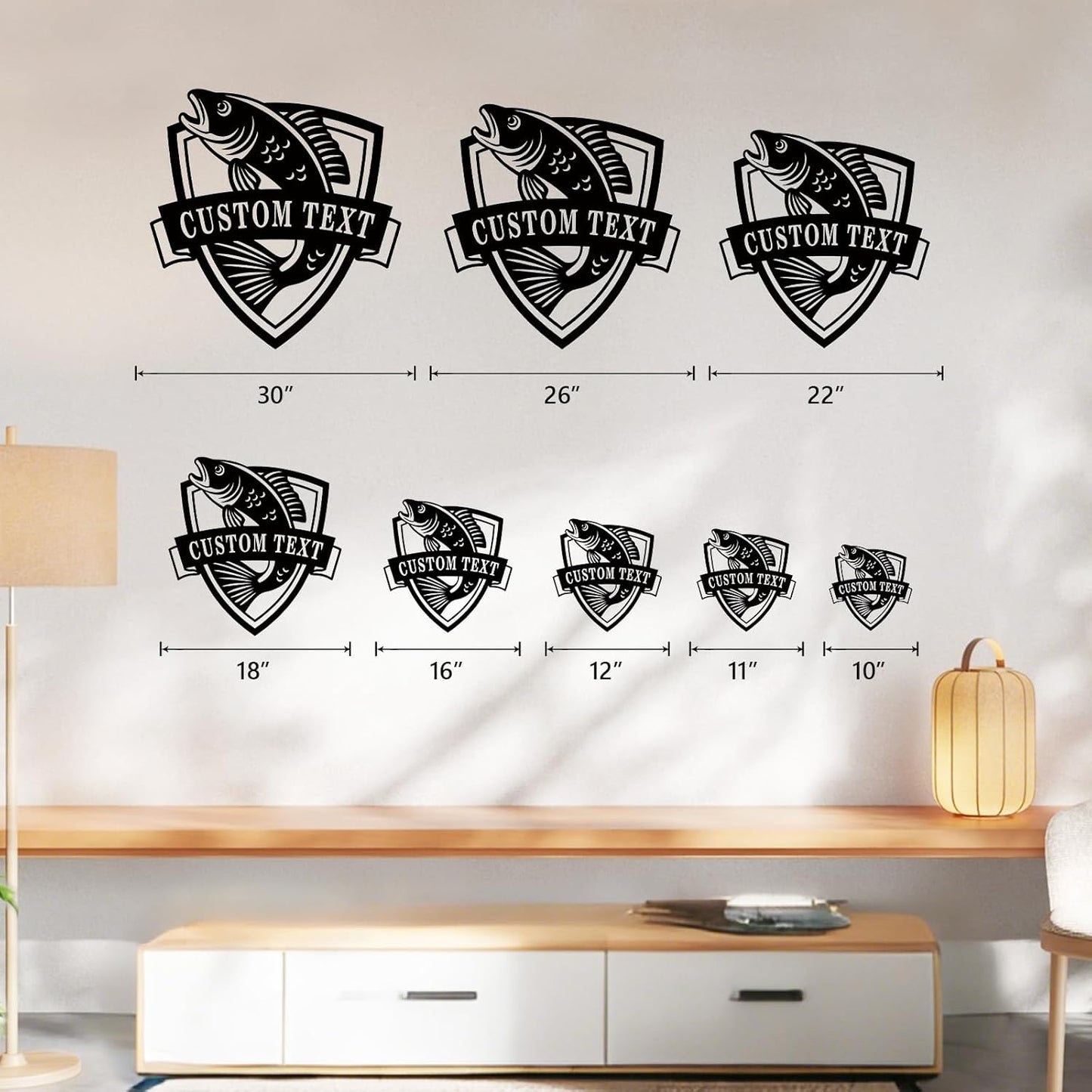 Custom Bass Fish Metal Art, Rustic Wall Decor for Fishing Lovers & Home Spaces