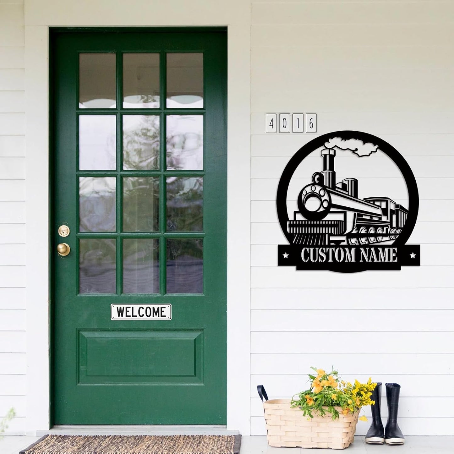 Custom Antler Metal Cabin Sign Personalized Last Name Sign Outdoor Hunter Decor Gift