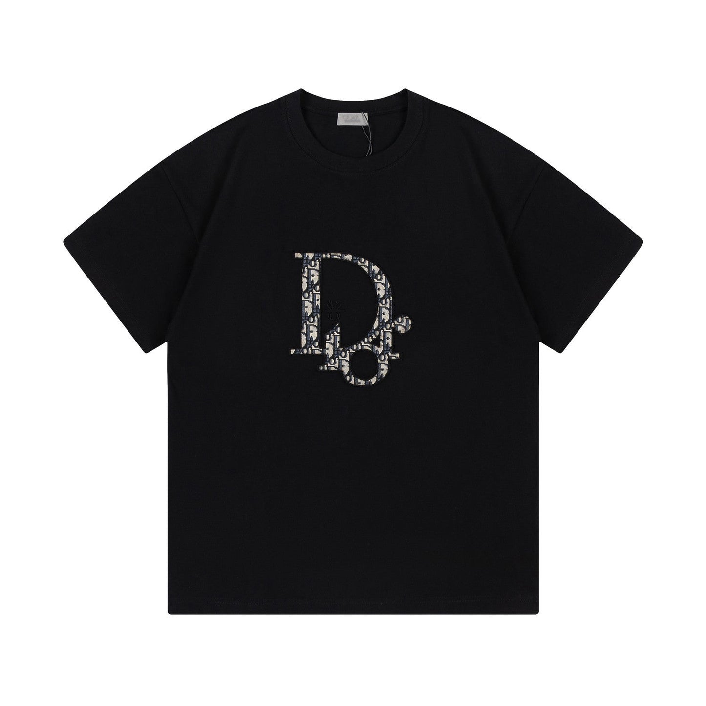 Trendy fashion full print short-sleeved high street loose cotton T-shirt D-23030958
