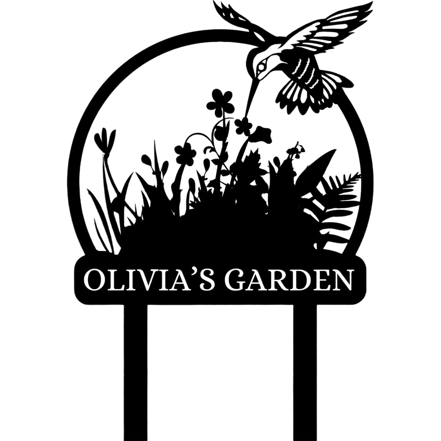 Custom Rabbit Garden Sign, Personalized Outdoor Metal Yard Sign for Gardeners or Lawn Decor