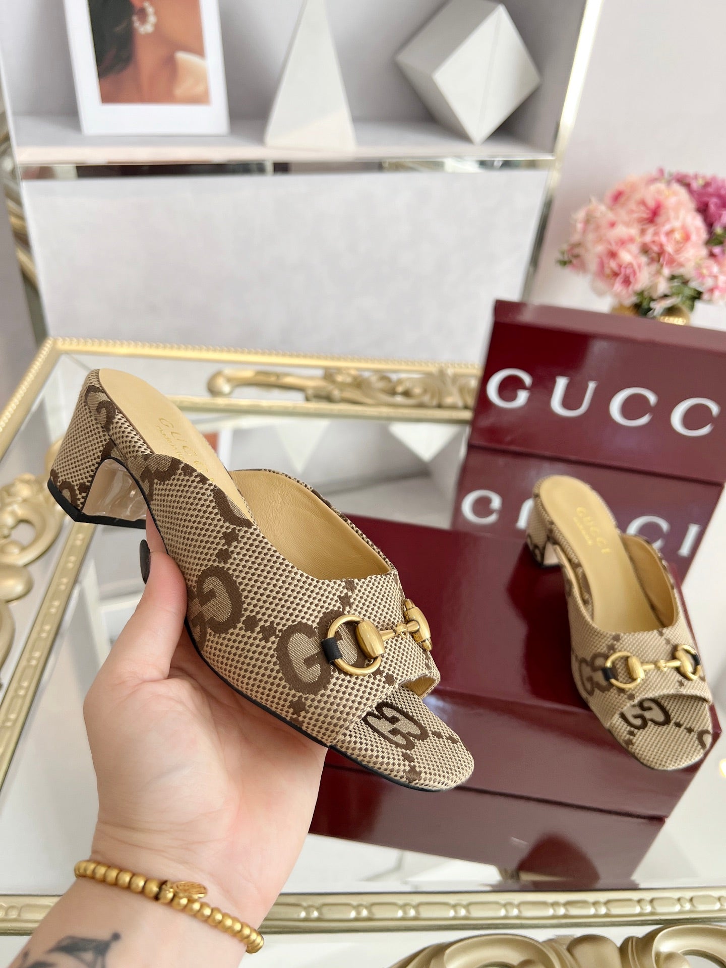 GG Chunky heel slippers 1825061302