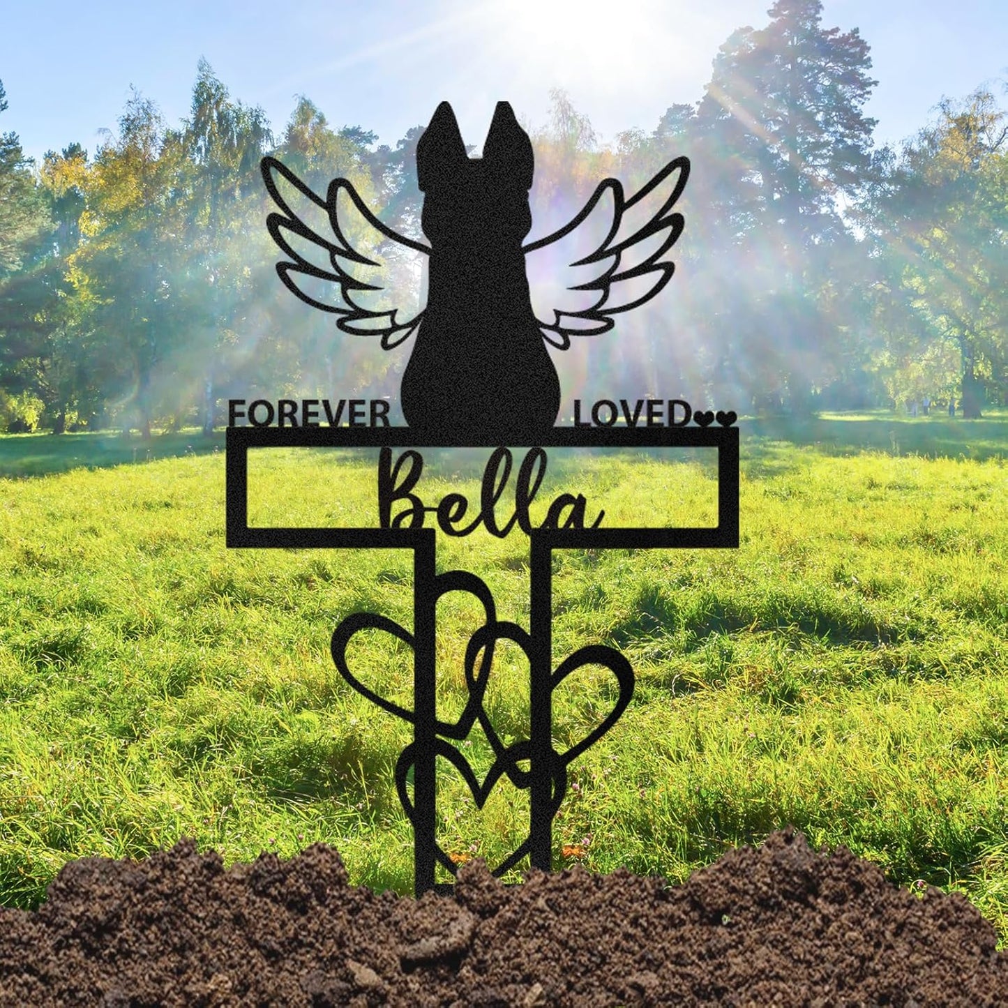 Handcrafted Iron Pet Memorial Sign - Personalized Tribute for Beloved Cats & Dogs