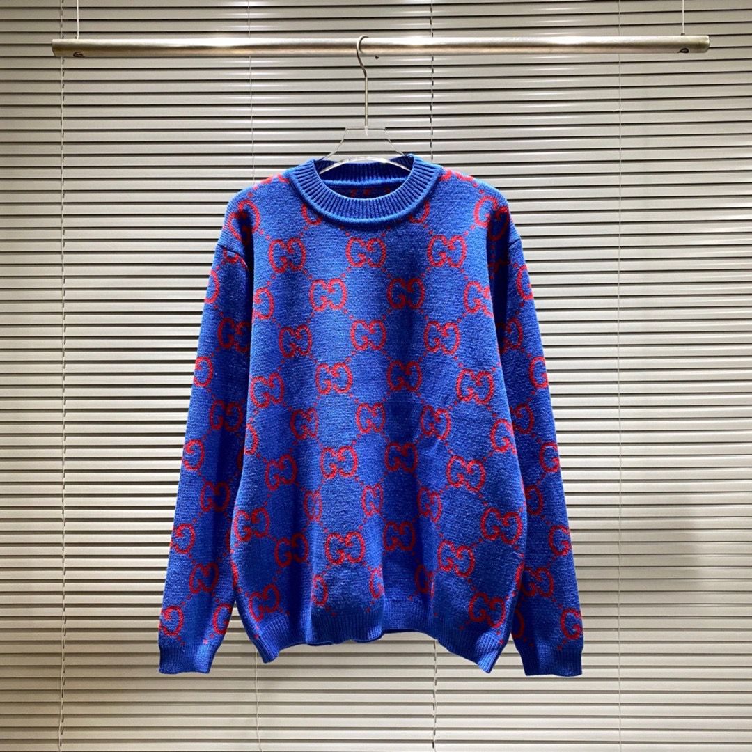 Autumn and winter new three-dimensional letter embroidery round neck sweater men's and women's loose casual tops S12