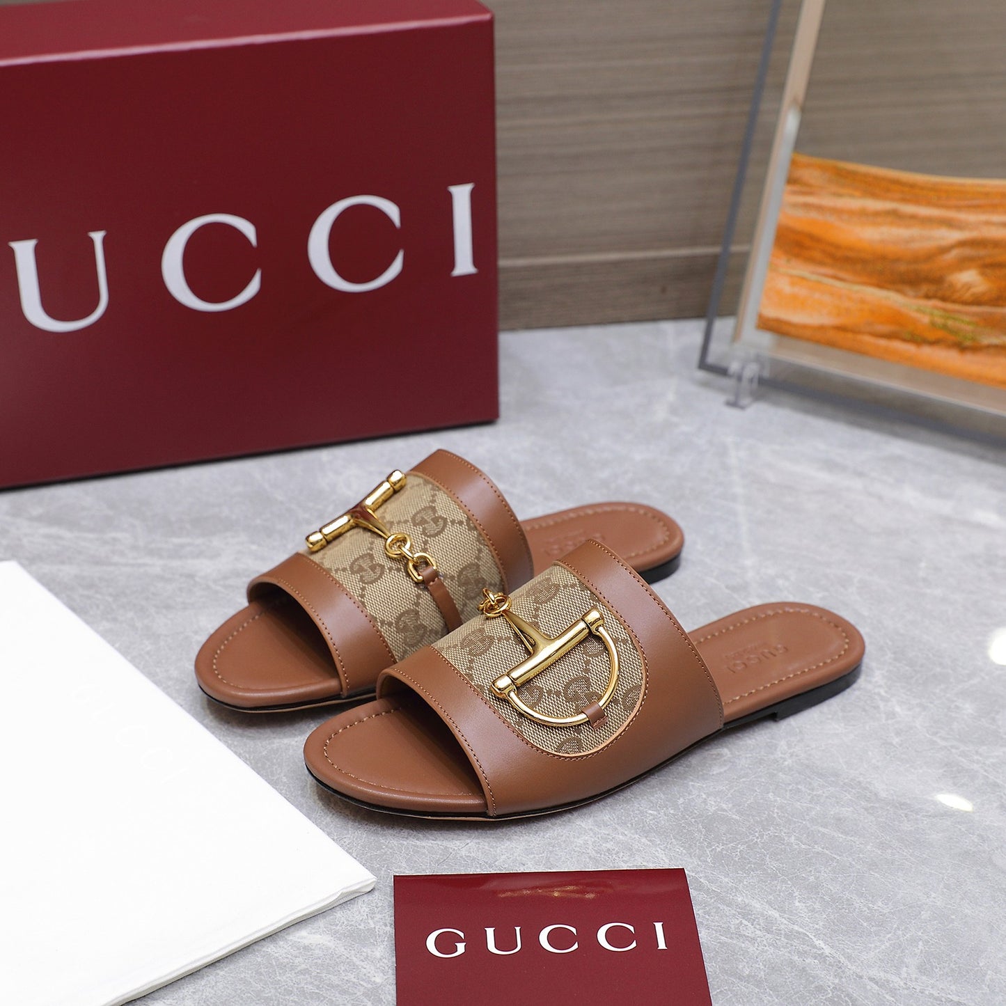 GG 25ss D-shaped chain buckle slippers 1825042512