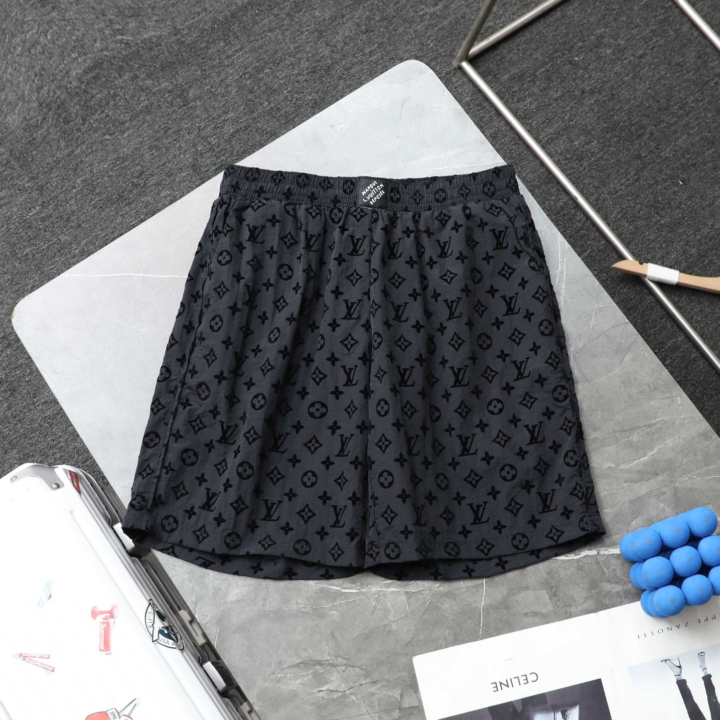 LV Jacquard Logo Casual T-shirt, Elastic Shorts 1825061817