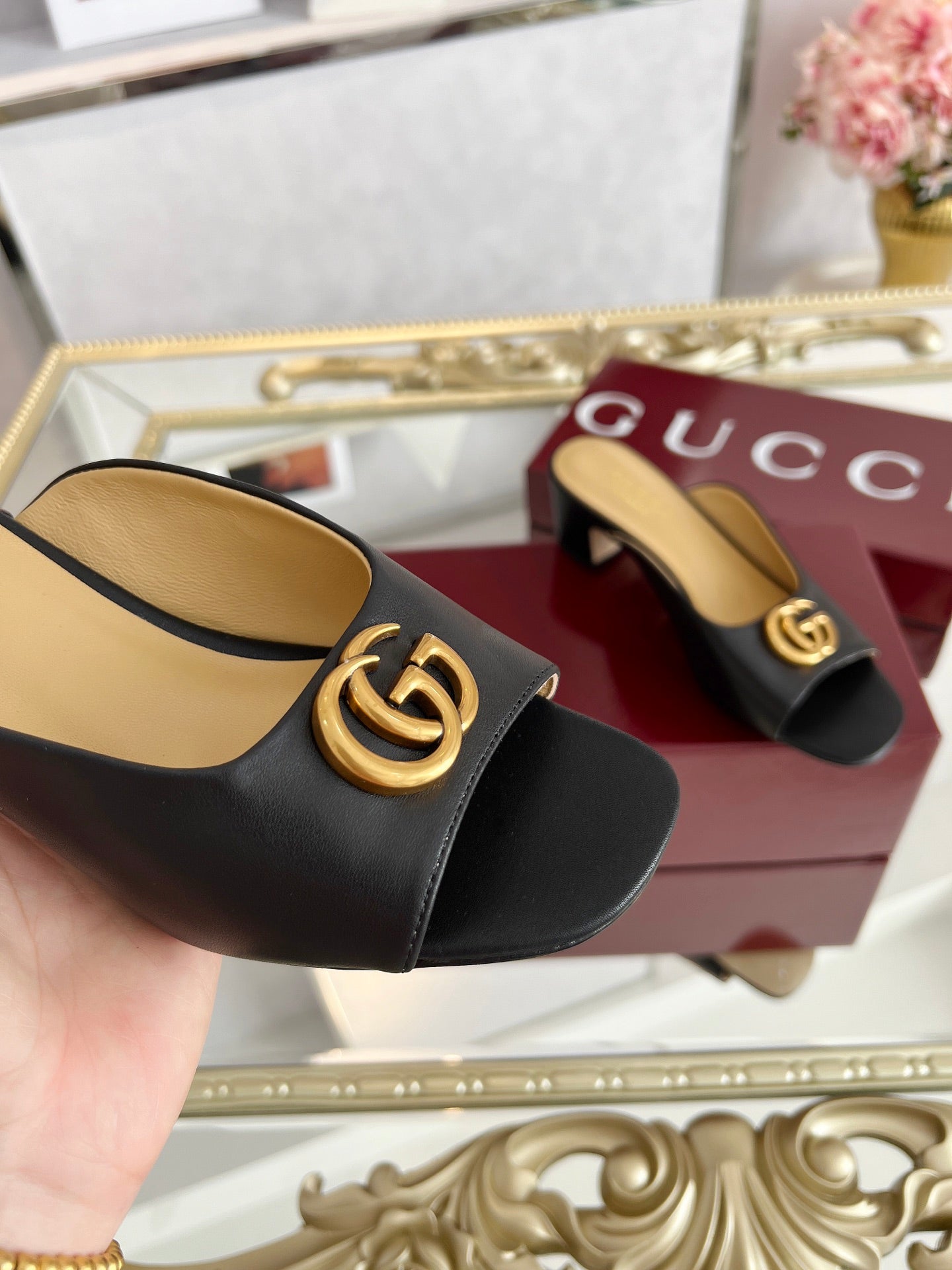 GG Chunky heel slippers 1825061302