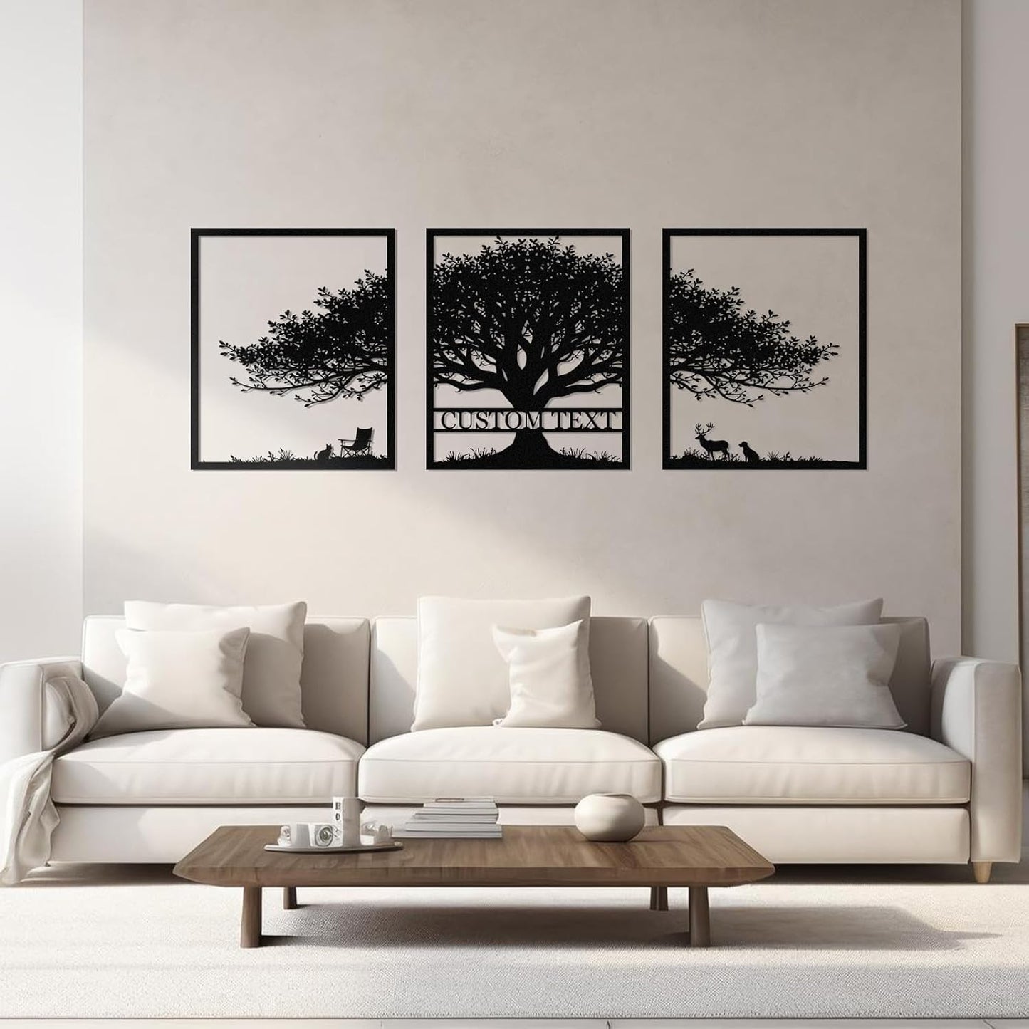 Personalized Metal Wall Art Set,, Botanical Art, Couple Custom, Nature Landscape Metal Wall Hanging