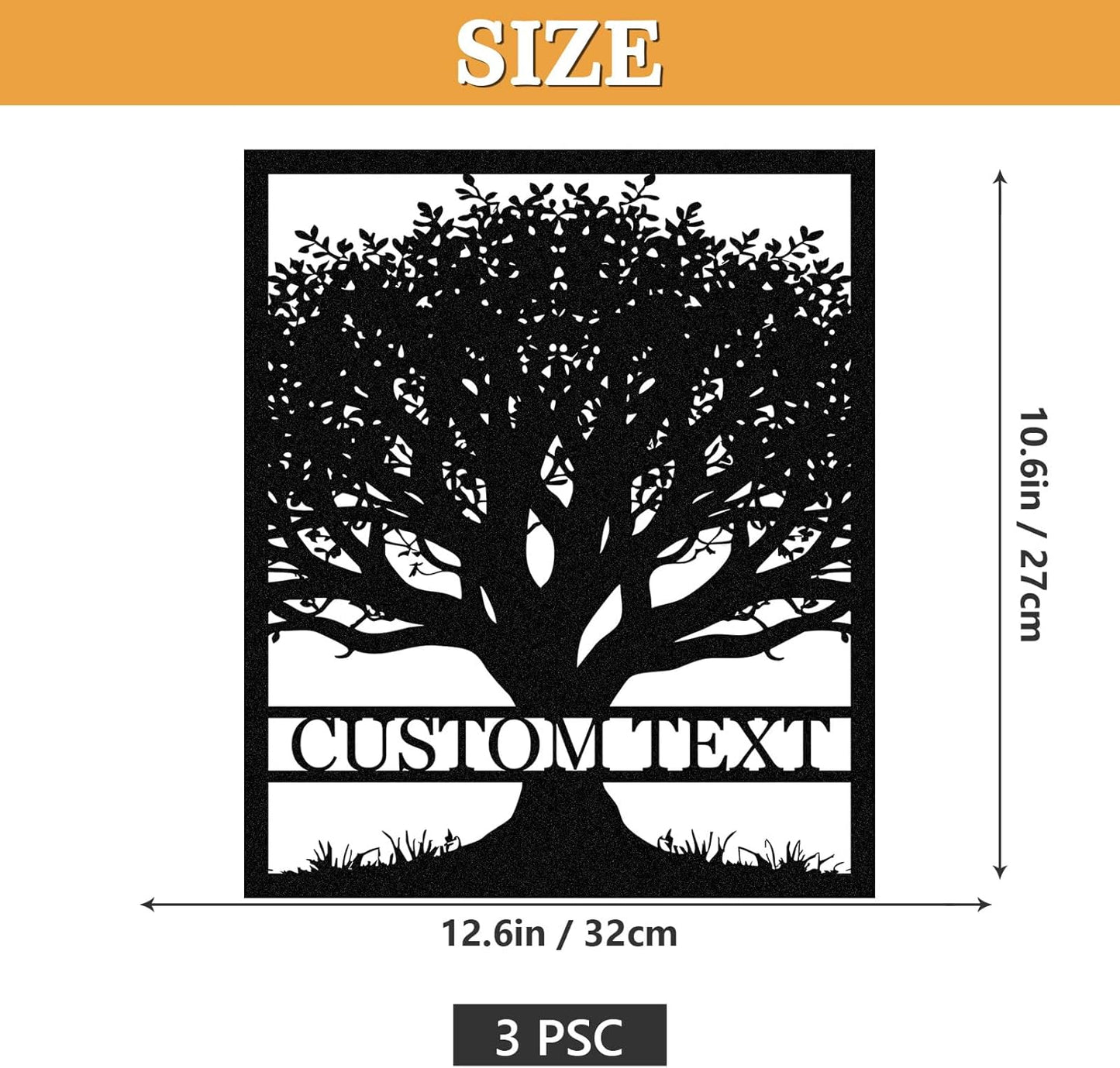 Personalized Metal Wall Art Set,, Botanical Art, Couple Custom, Nature Landscape Metal Wall Hanging