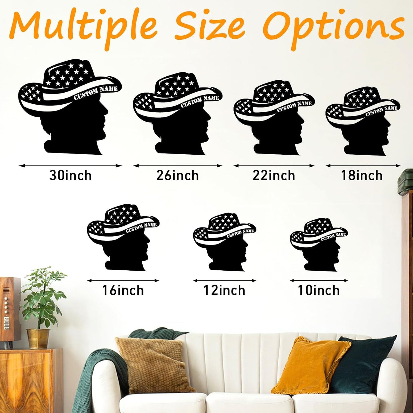 Personalized Cowboy Country Landscape Metal Wall Art Rustic Western Decor for Living Room & Hallway