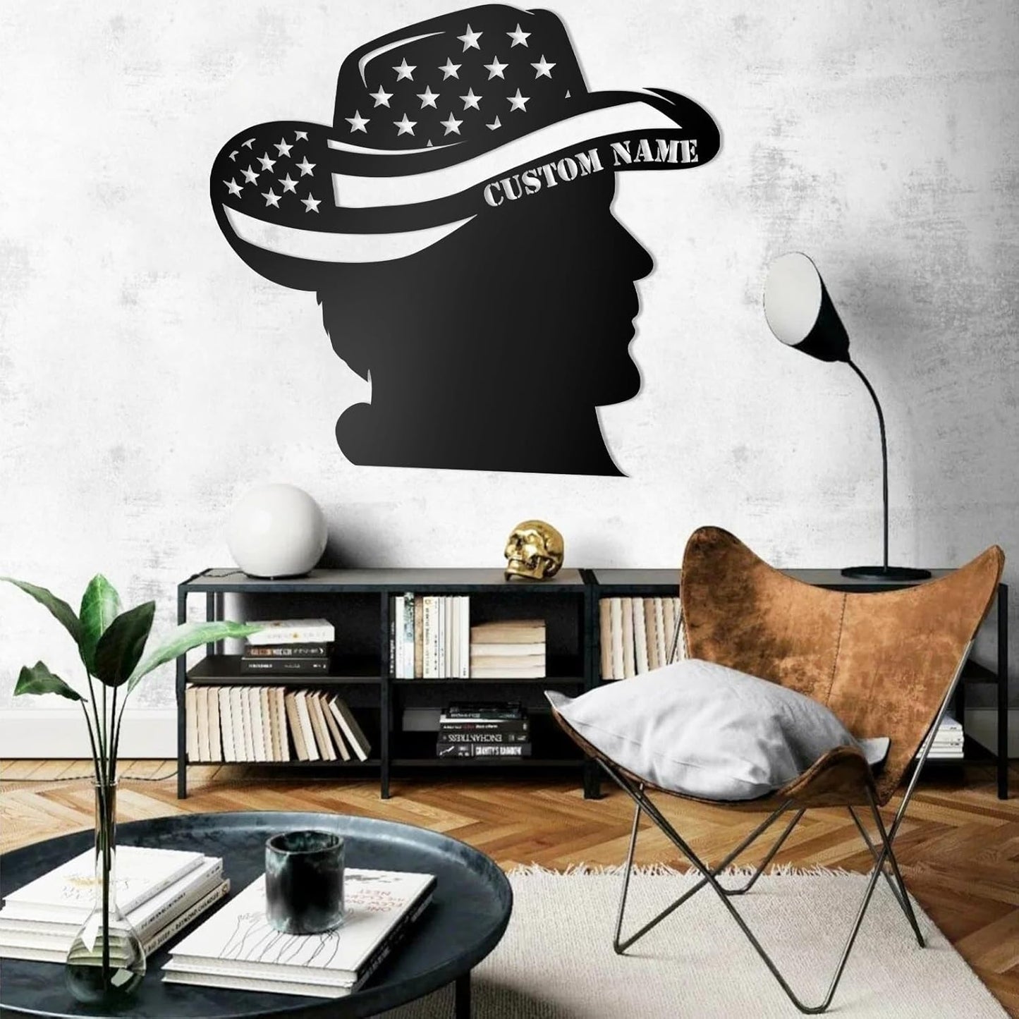 Personalized Cowboy Country Landscape Metal Wall Art Rustic Western Decor for Living Room & Hallway