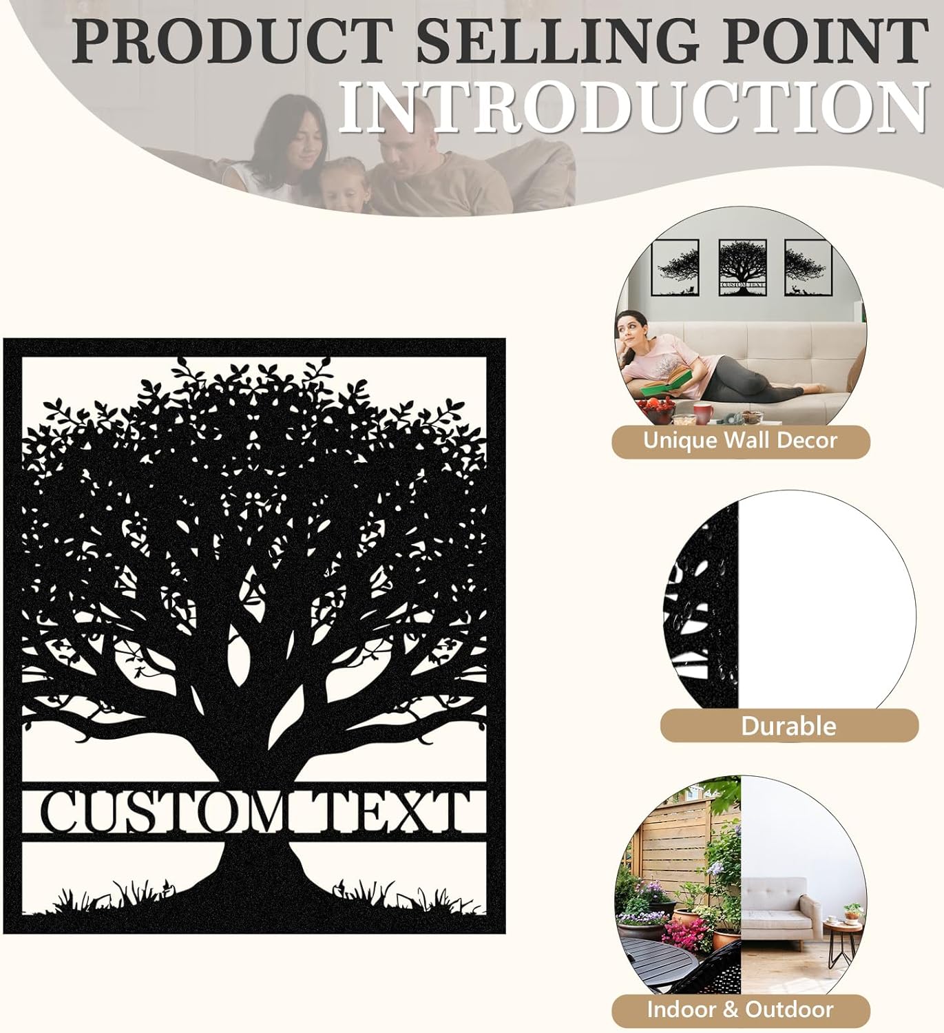 Personalized Metal Wall Art Set,, Botanical Art, Couple Custom, Nature Landscape Metal Wall Hanging