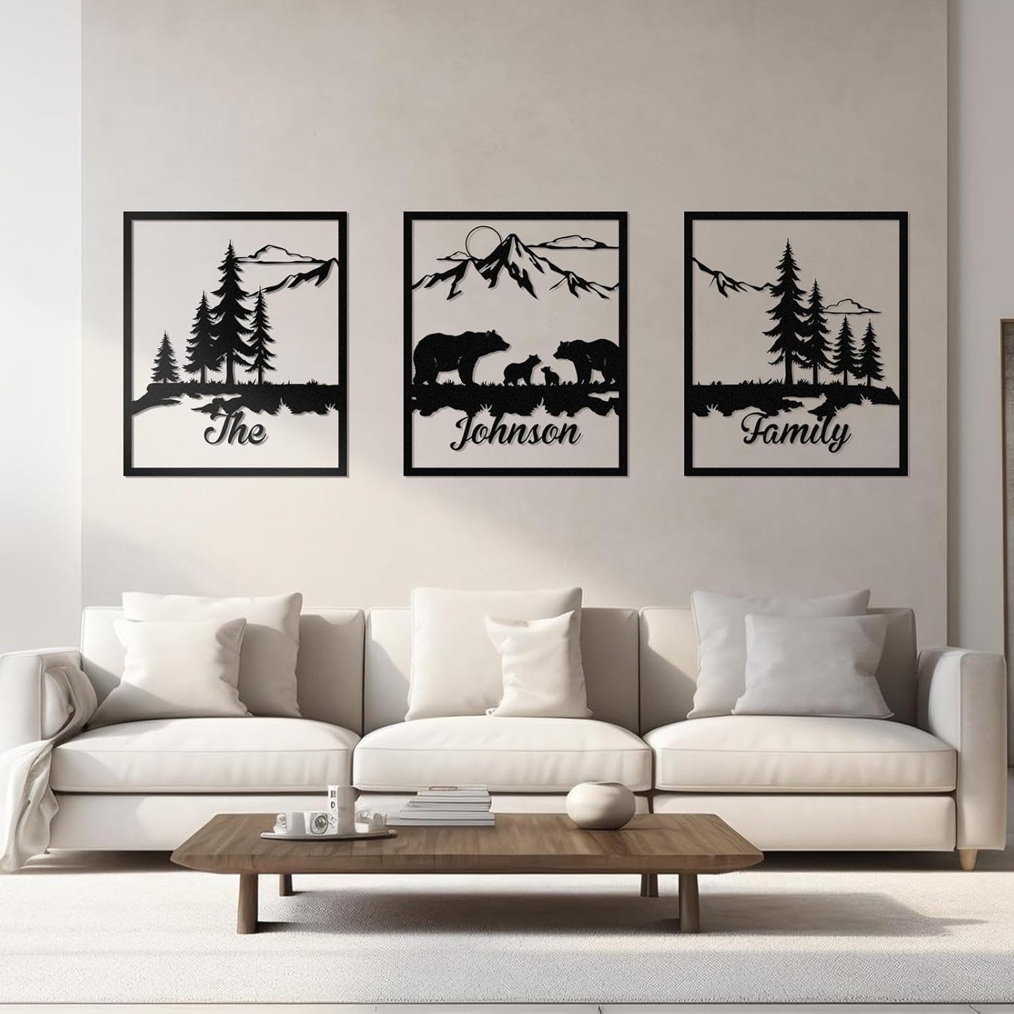 Personalized Metal Wall Art Set,, Botanical Art, Couple Custom, Nature Landscape Metal Wall Hanging
