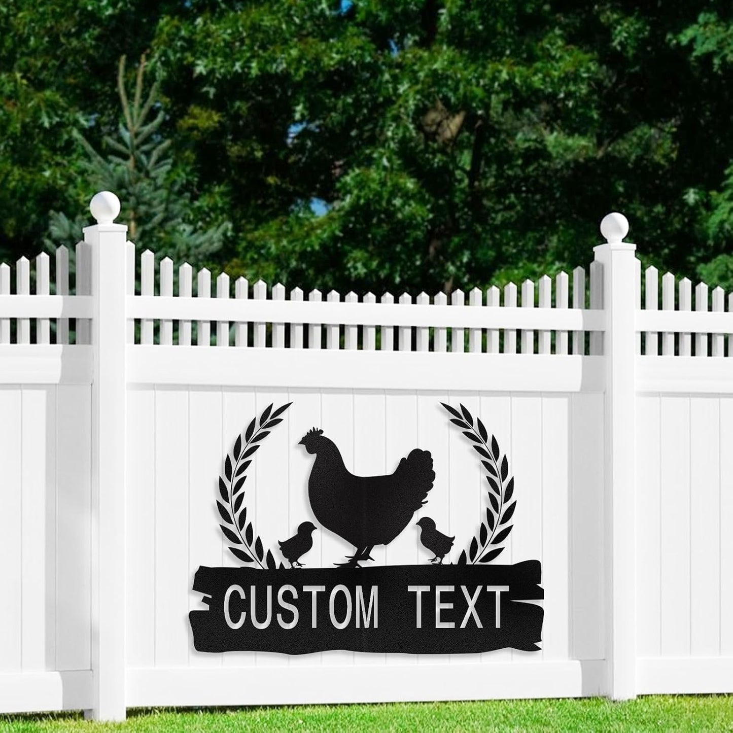 Personalized Metal Chicken Coop Signs Outdoor, Cusotm Fluffy Butt Hut Chicken Coop Sign, Chicken Coop Accessories