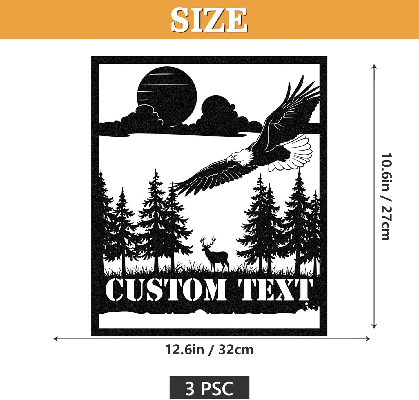 Personalized Metal Wall Art Set,, Botanical Art, Couple Custom, Nature Landscape Metal Wall Hanging