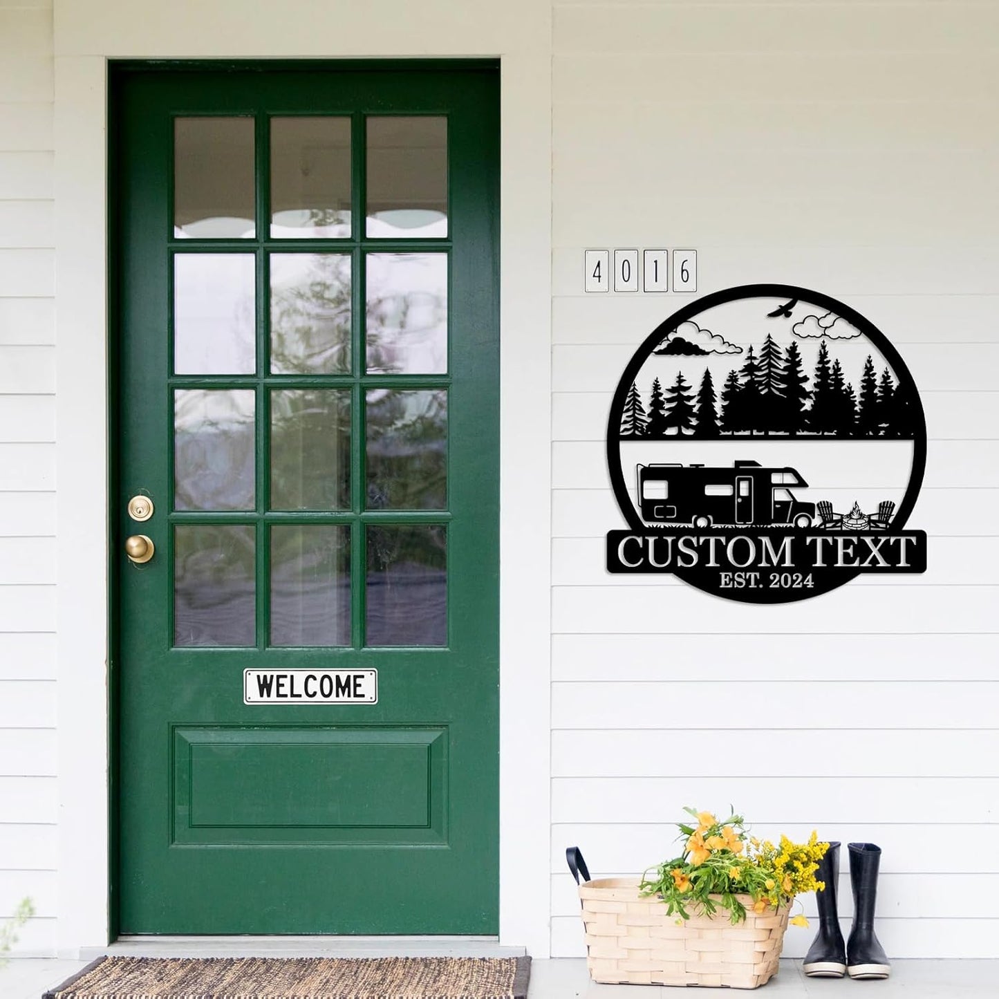 Personalized Camping Sign, Outdoor Travel Trailer Camper Signs, Family Sign, Camping Gifts