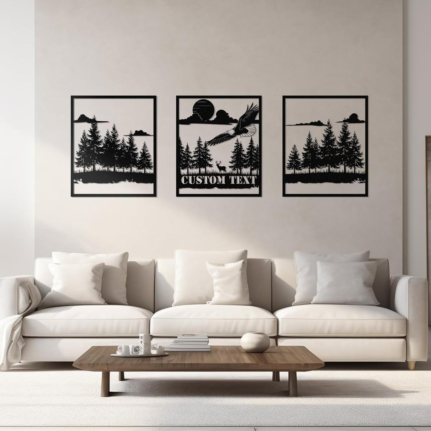 Personalized Metal Wall Art Set,, Botanical Art, Couple Custom, Nature Landscape Metal Wall Hanging