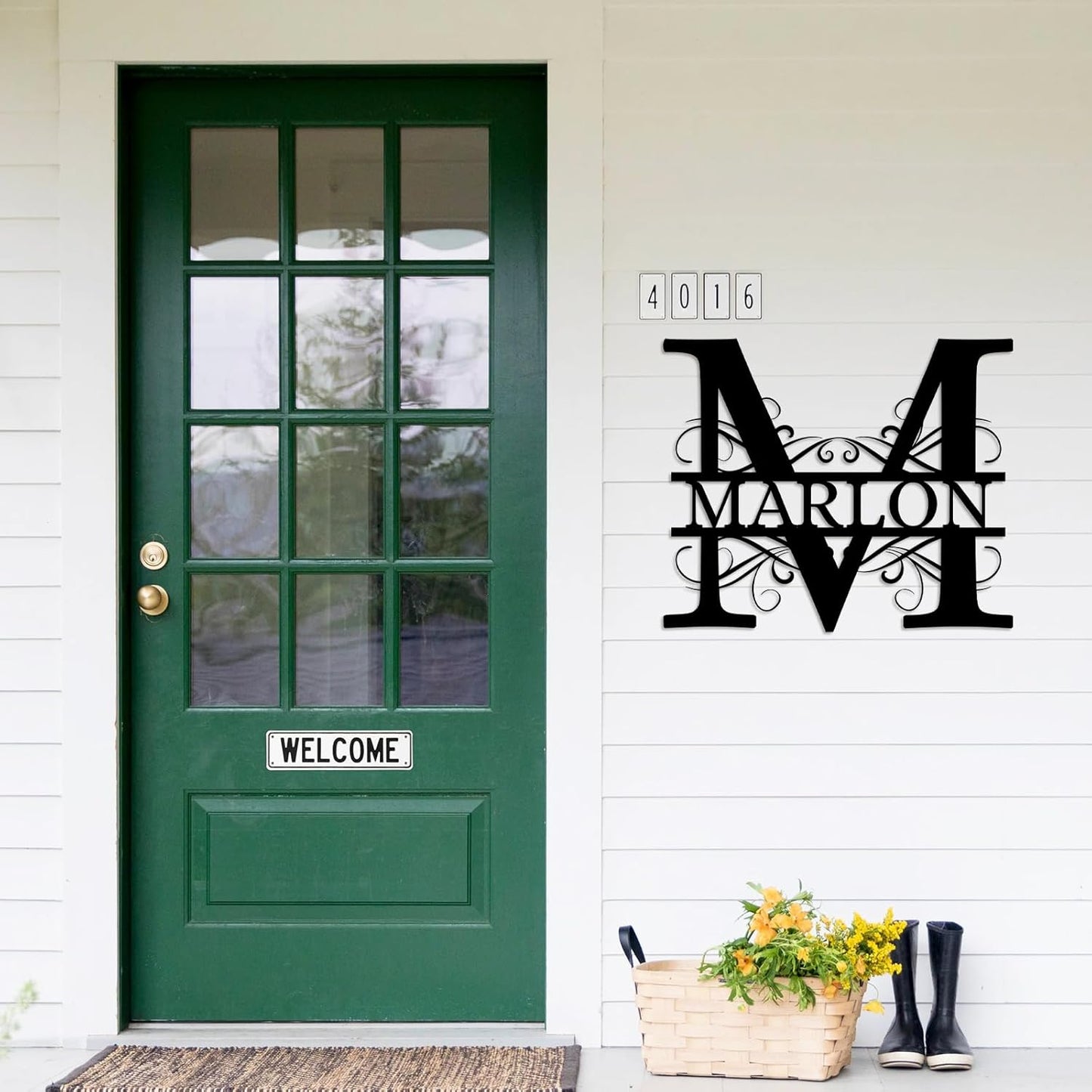 Custom Metal Name Signs, Split Letter Family Sign, Monogram Metal Wall Art, Housewarming Gifts