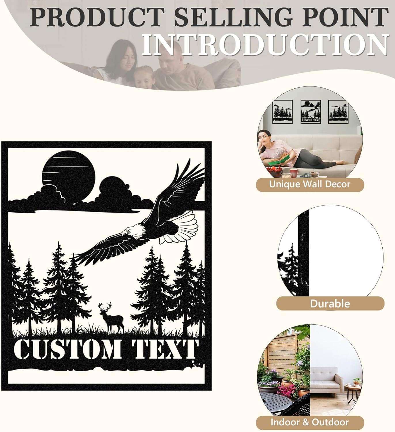 Personalized Metal Wall Art Set,, Botanical Art, Couple Custom, Nature Landscape Metal Wall Hanging
