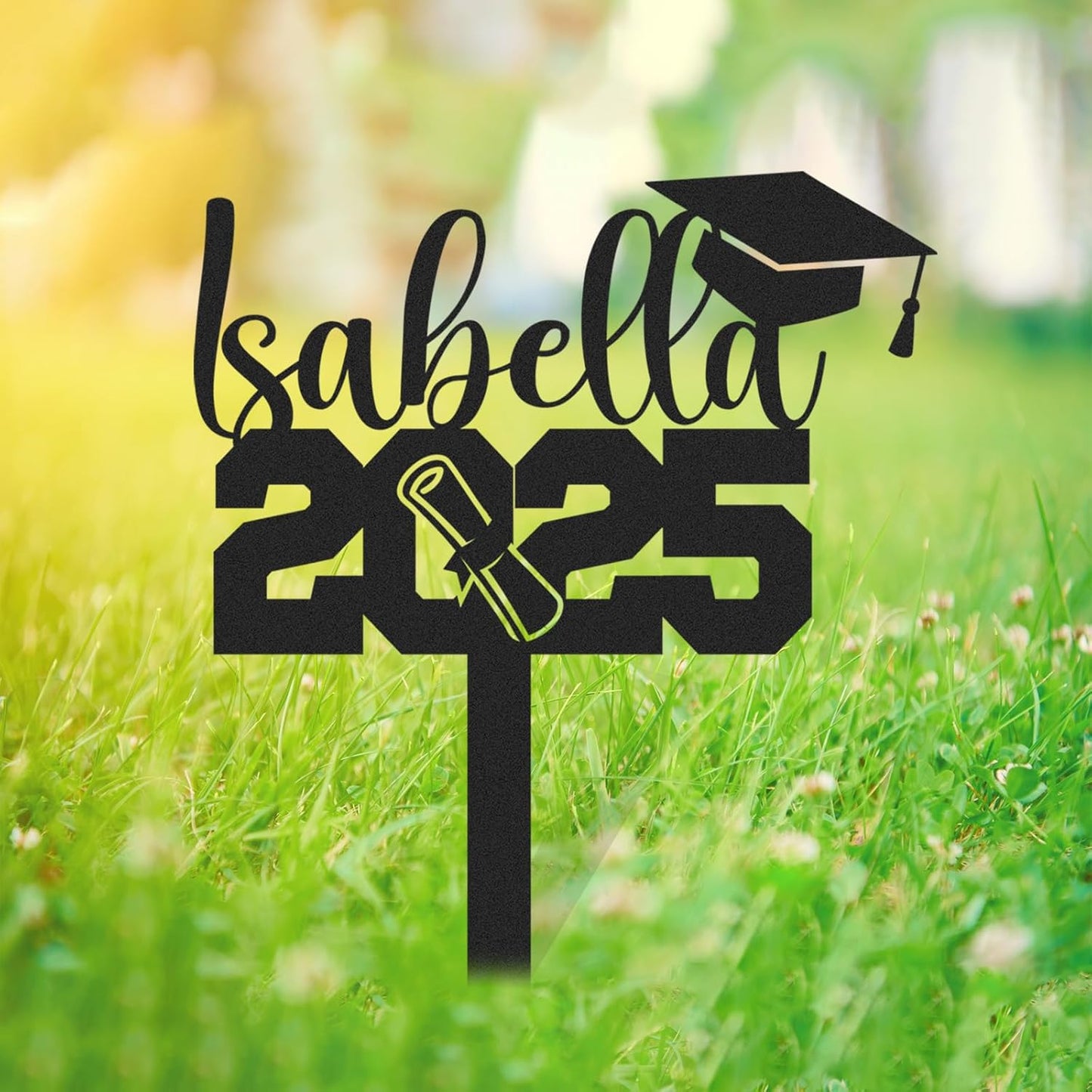 Custom Graduation Yard Sign Personalized Metal Class of 2025 Outdoor Senior Celebration Decor