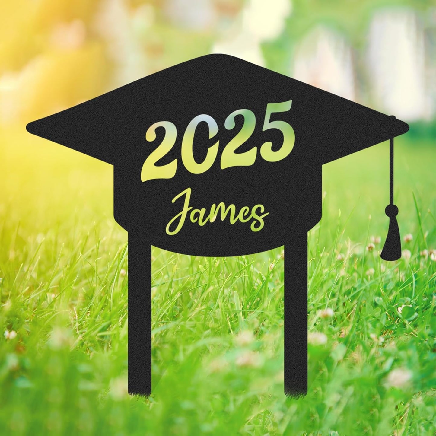 Custom Graduation Yard Sign Personalized Metal Class of 2025 Outdoor Senior Celebration Decor