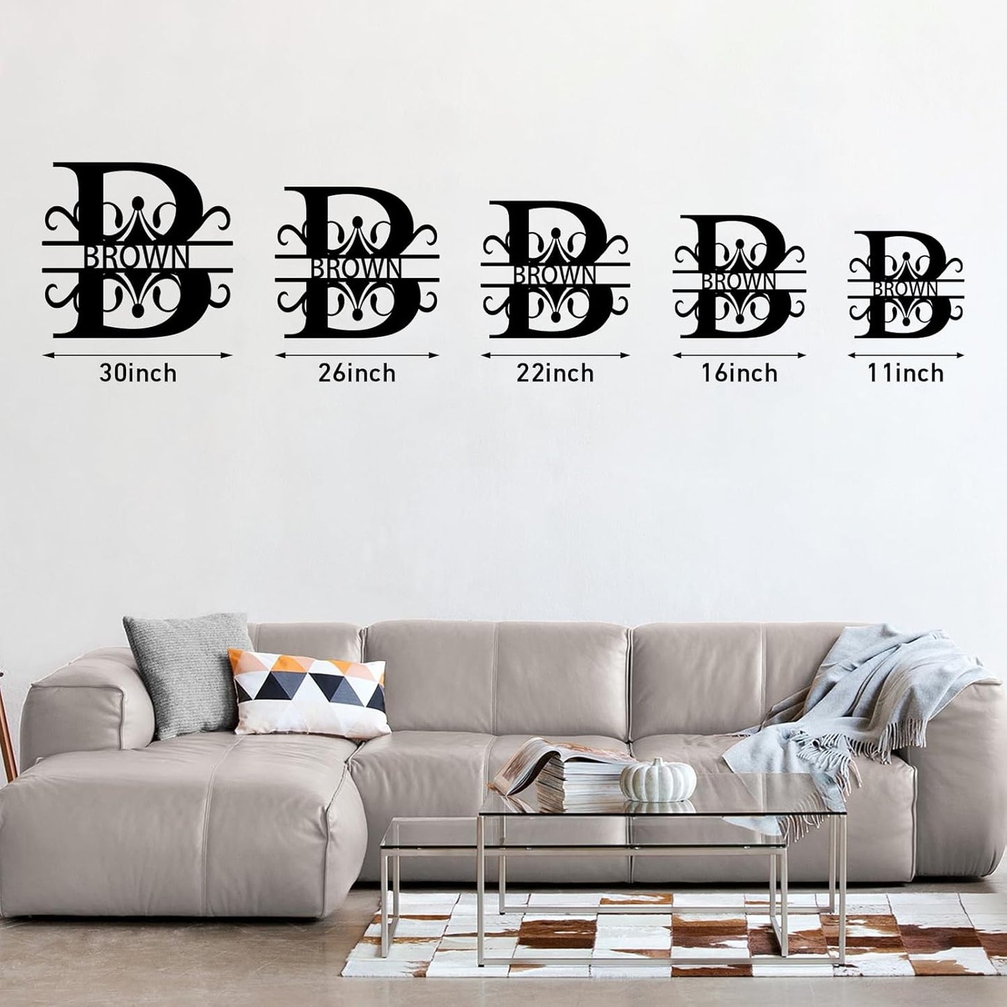 Custom Family Name Metal Sign Outdoor Porch Decor Wedding & Housewarming Gift
