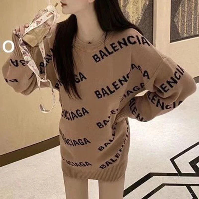 New Fashion Versatile Casual Mid length Sweater 1023122816