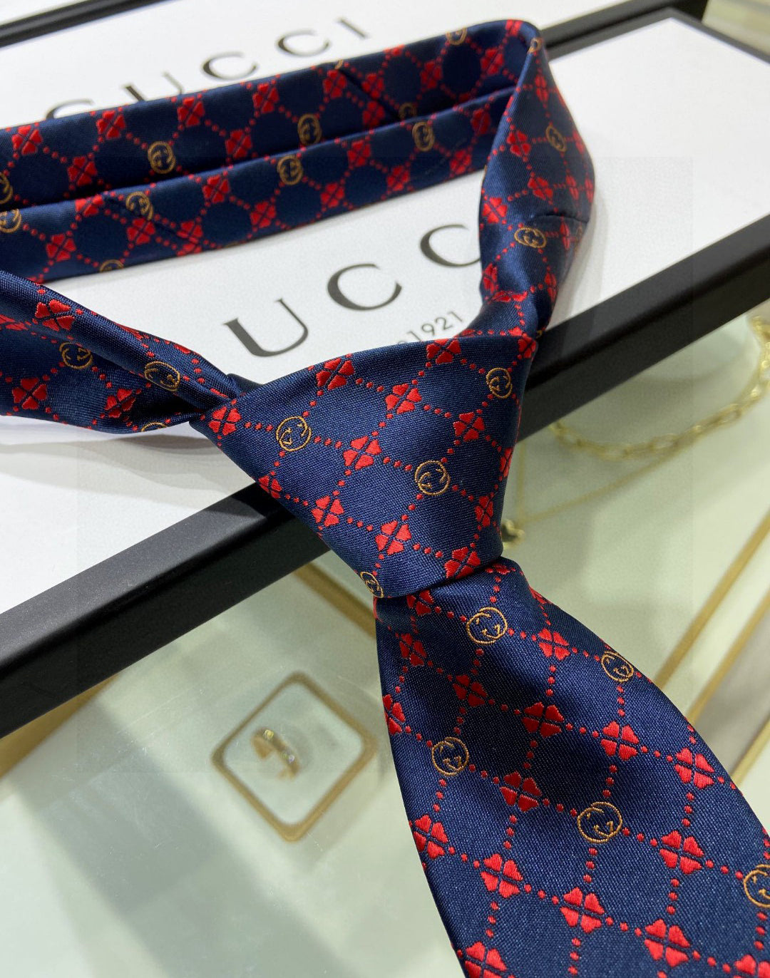GG four-leaf clover tie 1824060504