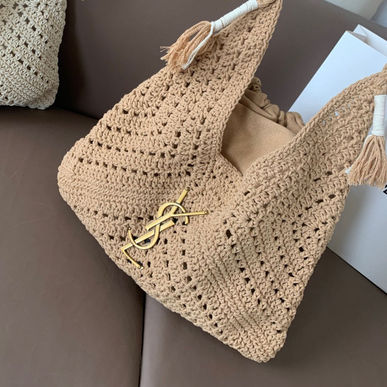 YSL Woven tote 1825042801