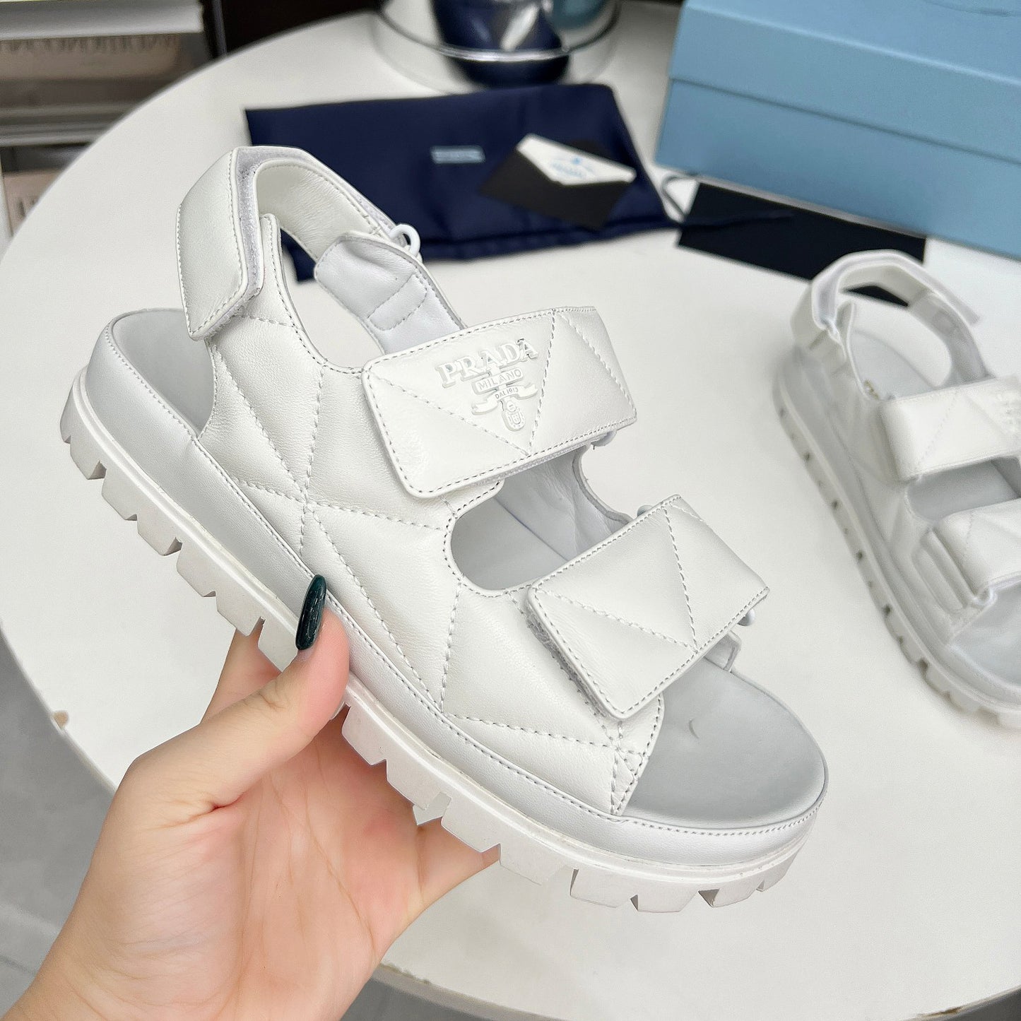 Spring And Summer New Women's Shoes Leather Soft Bottom Muffin Sandals Velcro 1024030828