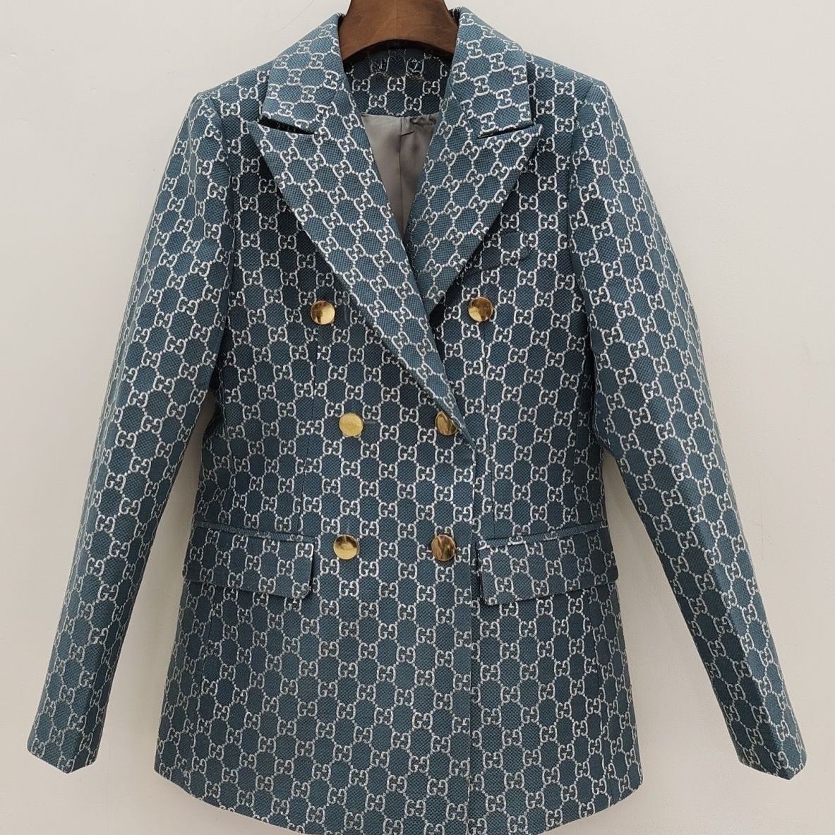 Fashion lapel silver silk suit PD1023090109